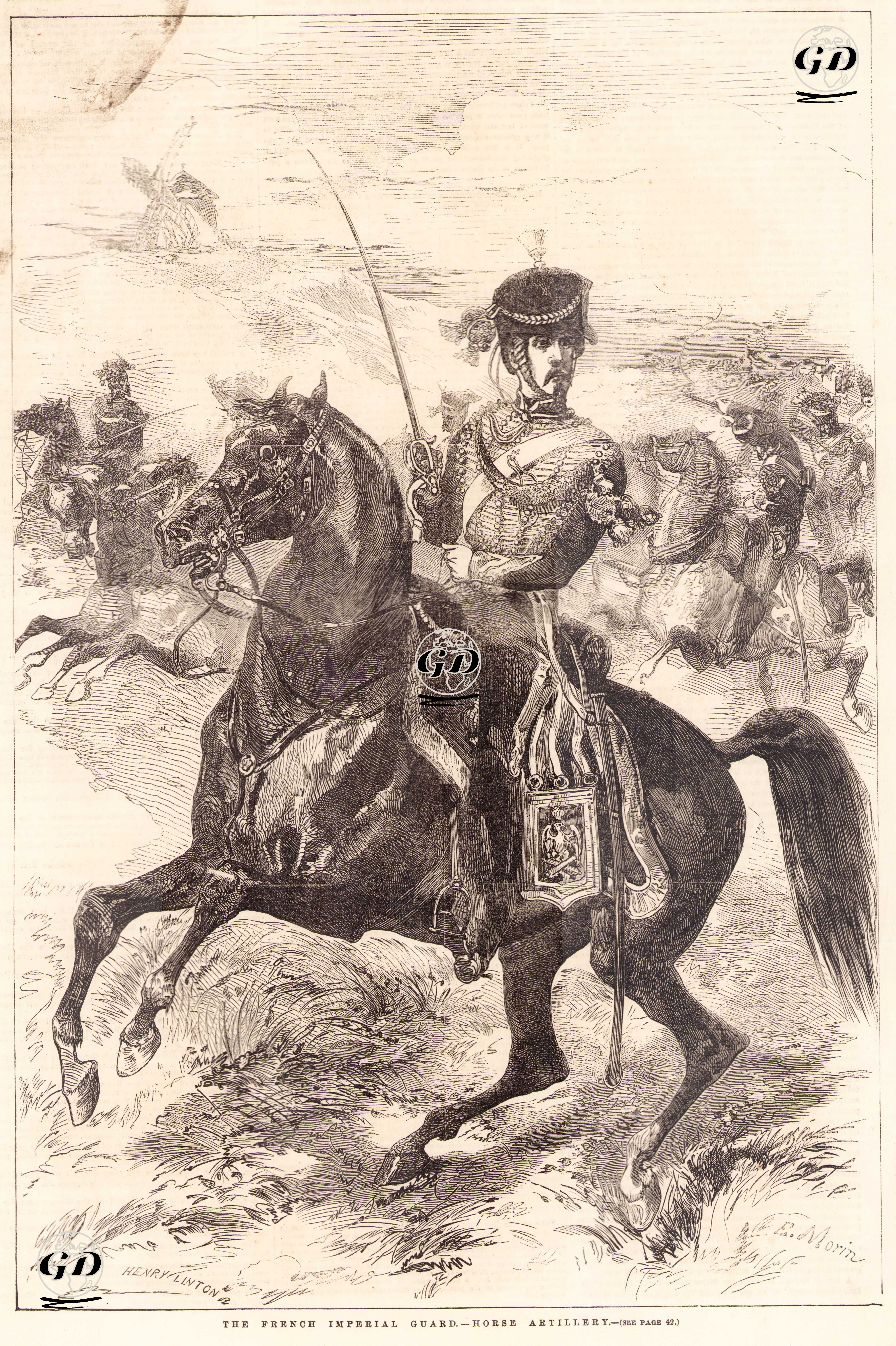 The French Imperial Guard, Horse Artillery - Henry Linton (1815-1899) - 1856