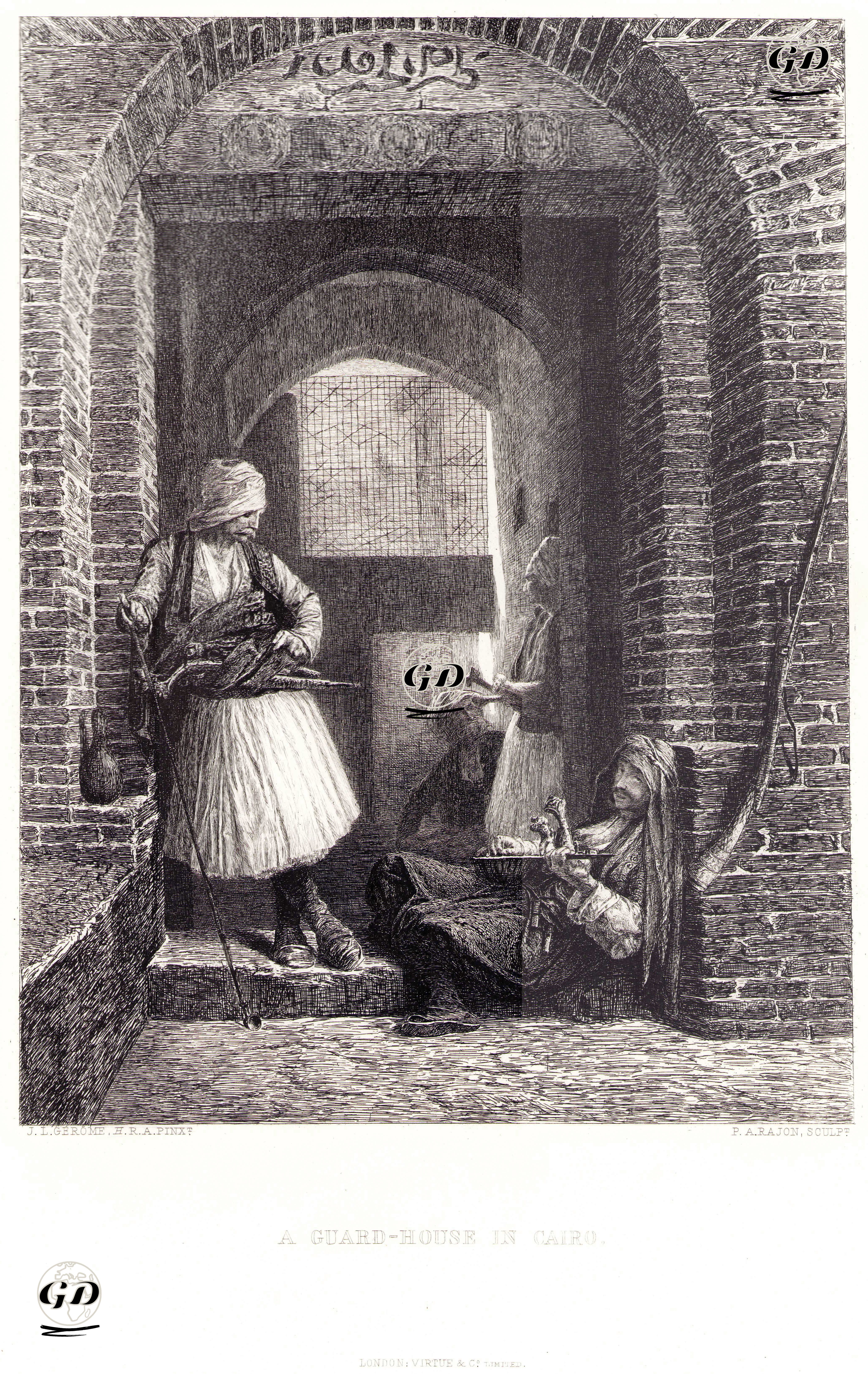 Kahire'de Askeri Karakol - Jean Leon Gerome (1824-1904) - 1879