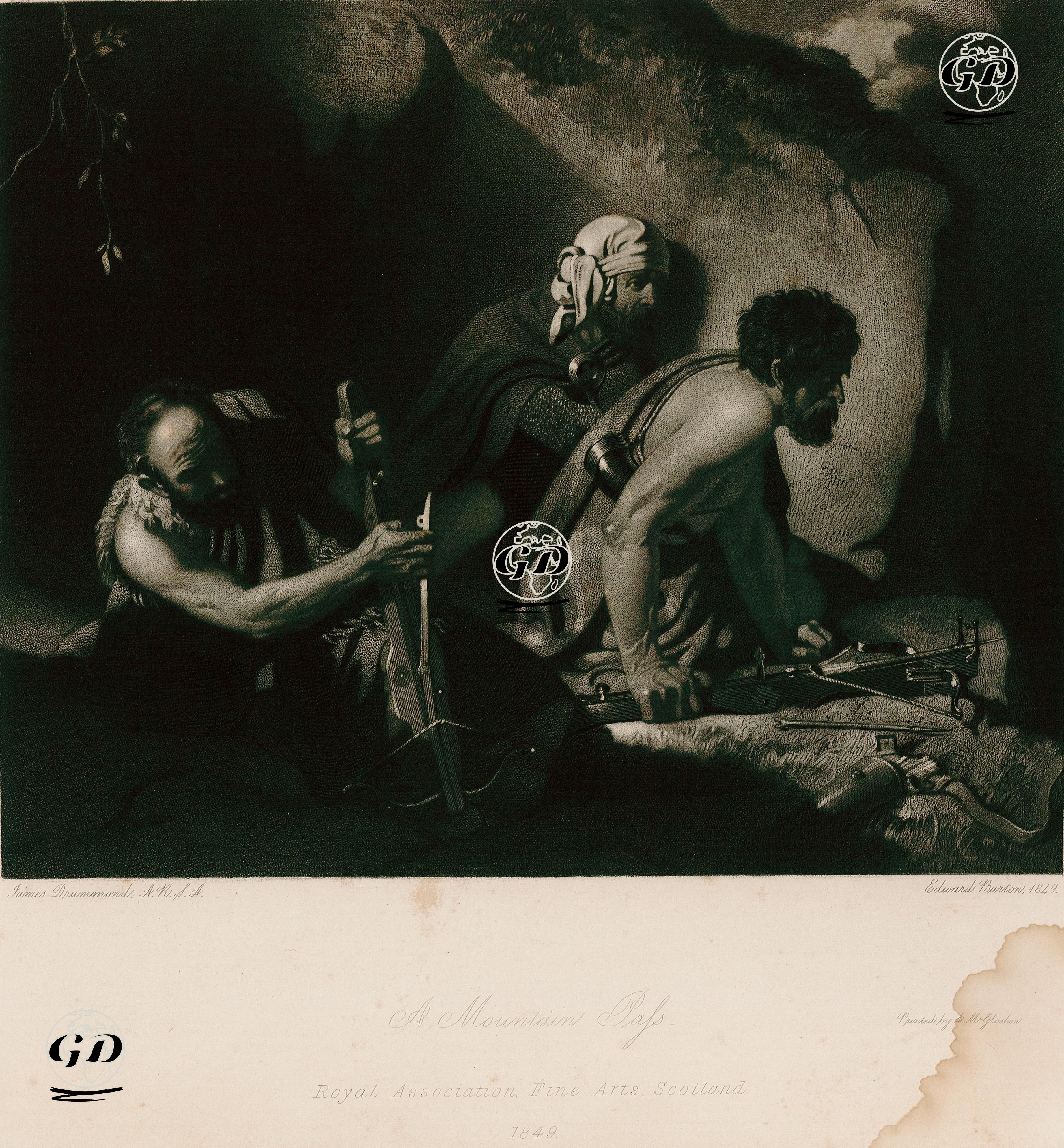 Bir Dağ Geçitinde Saldırıya Hazrlananlar - James Drummond (1816-1877) - 1849
