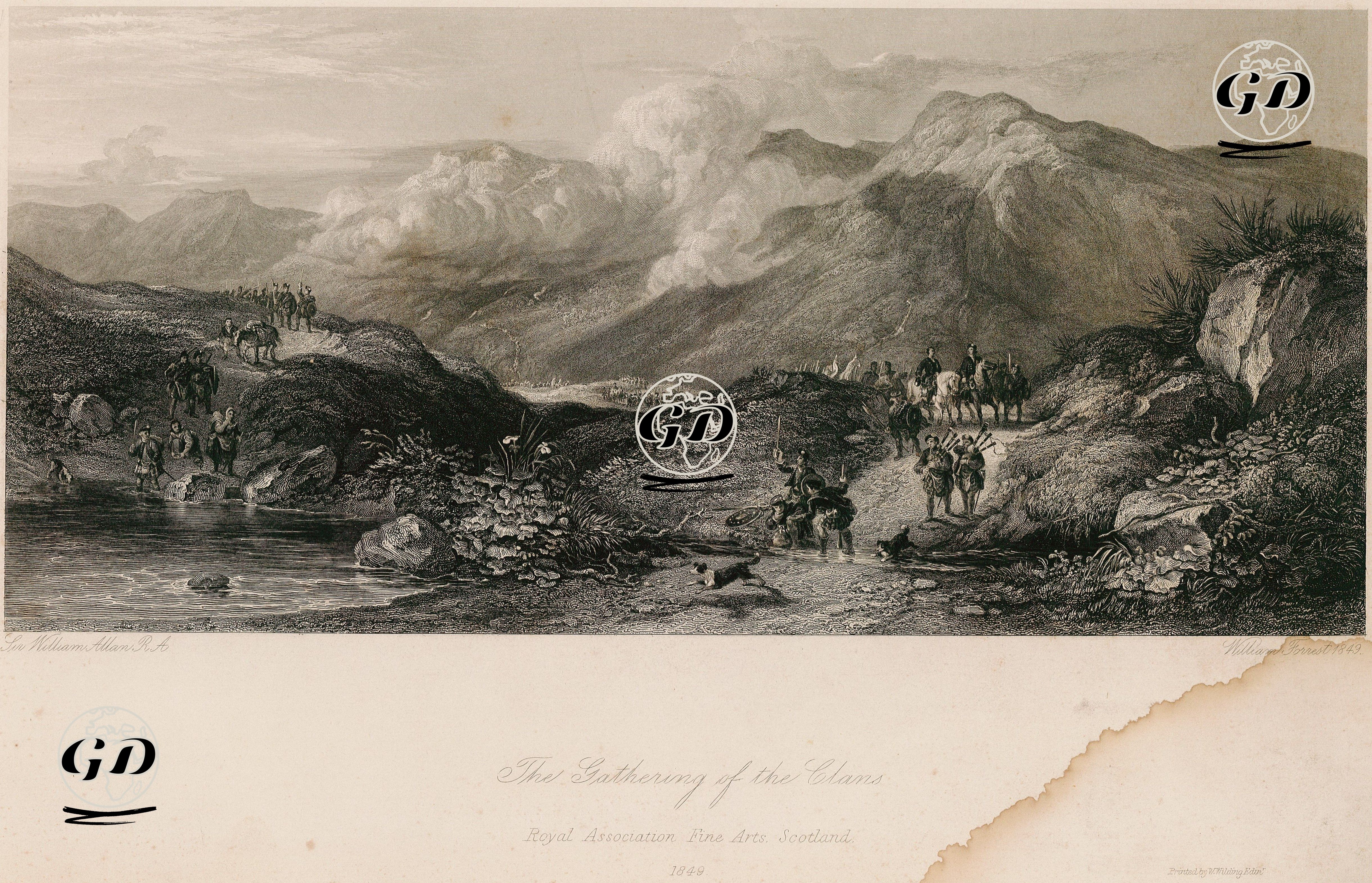 İskoç Klanlarının (Ailelerinin) Toplanması - William Allan (1782-1850) - 1849