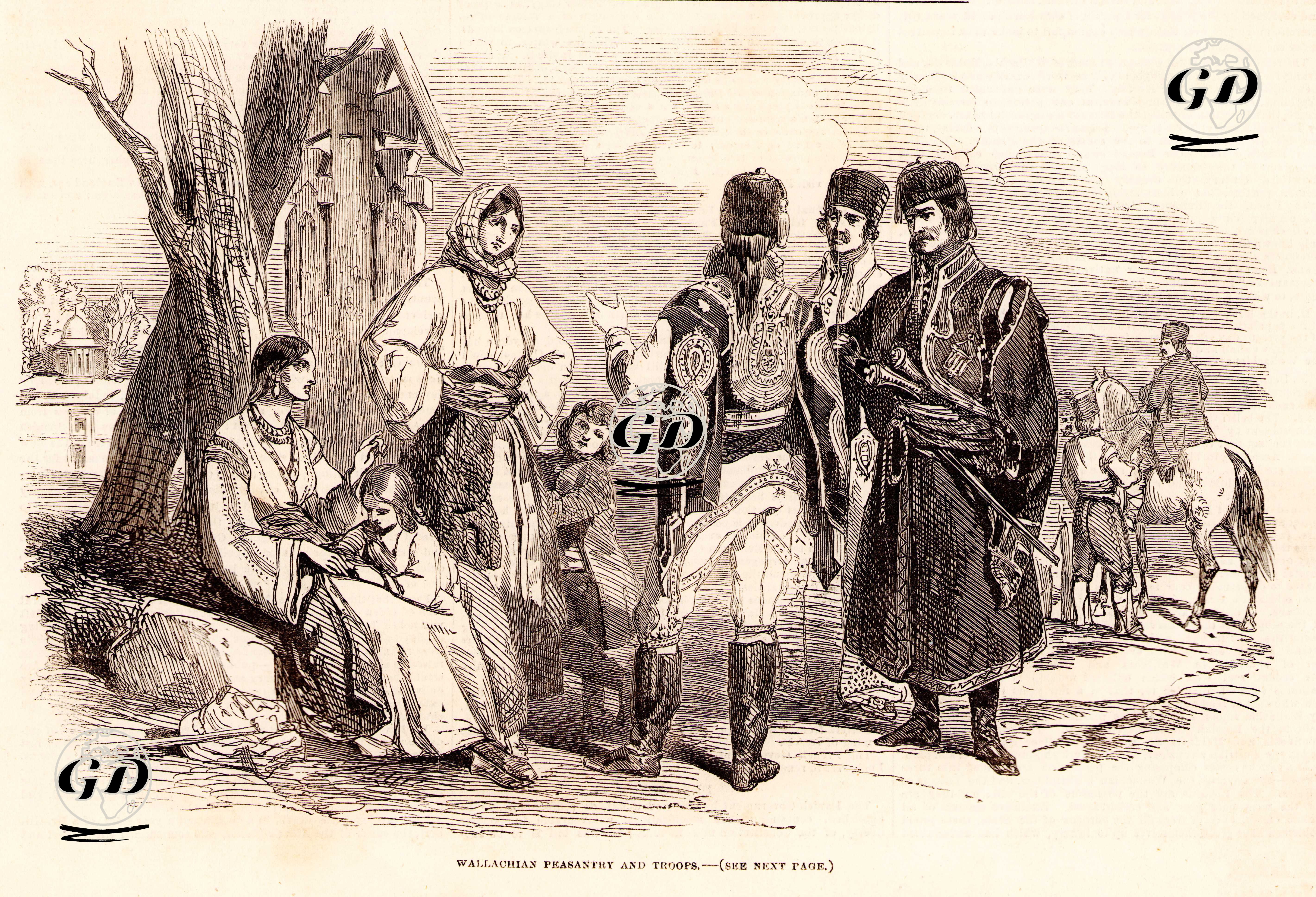 Wallachian Peasantary And Troops -  - 1853