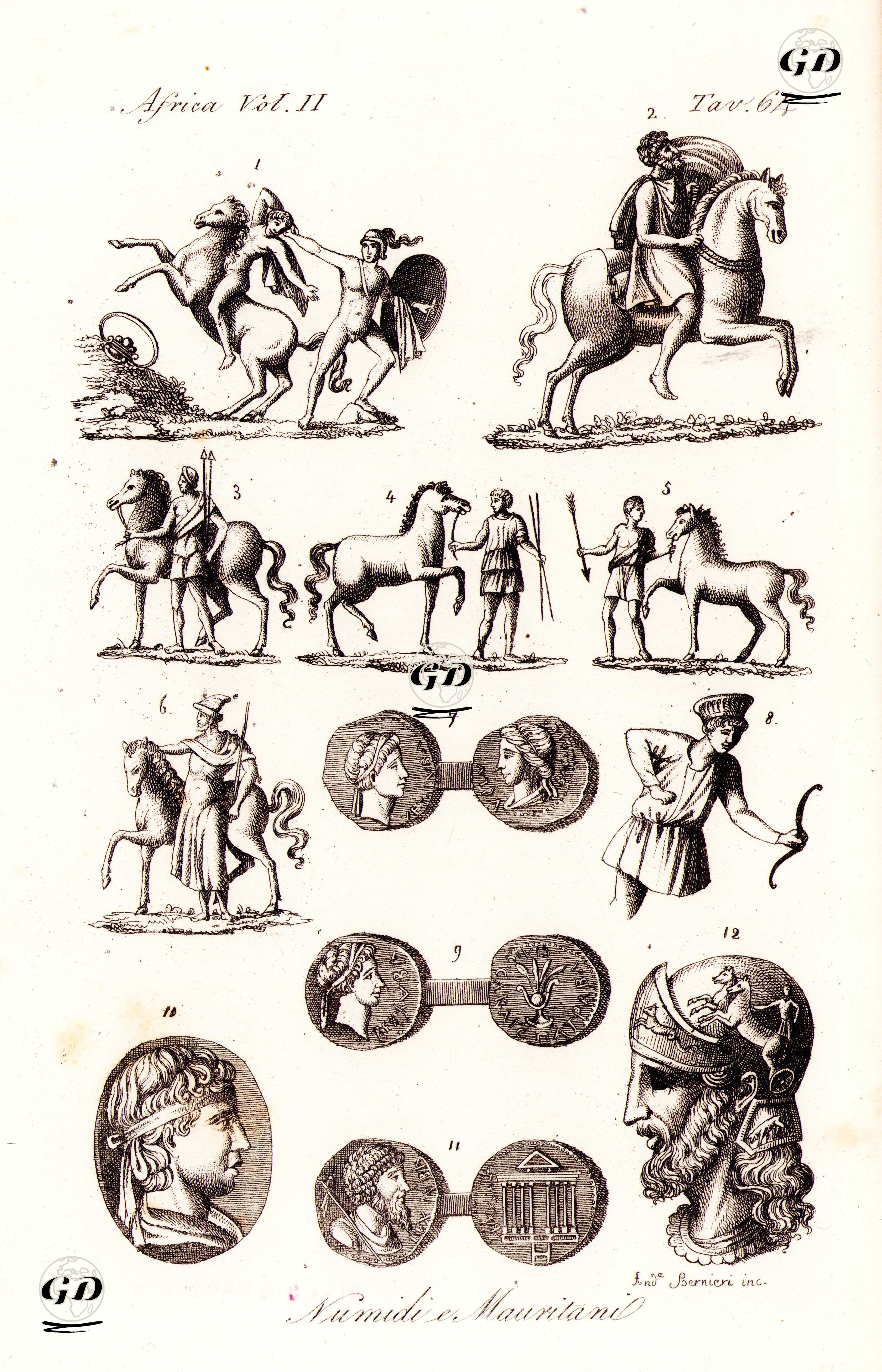 Numidyalı Ve Moritanyalı Süvarilerin Madalyaları Ve Resimleri, Afrika Cilt II. Resim 64. -  - 1820's-1840's
