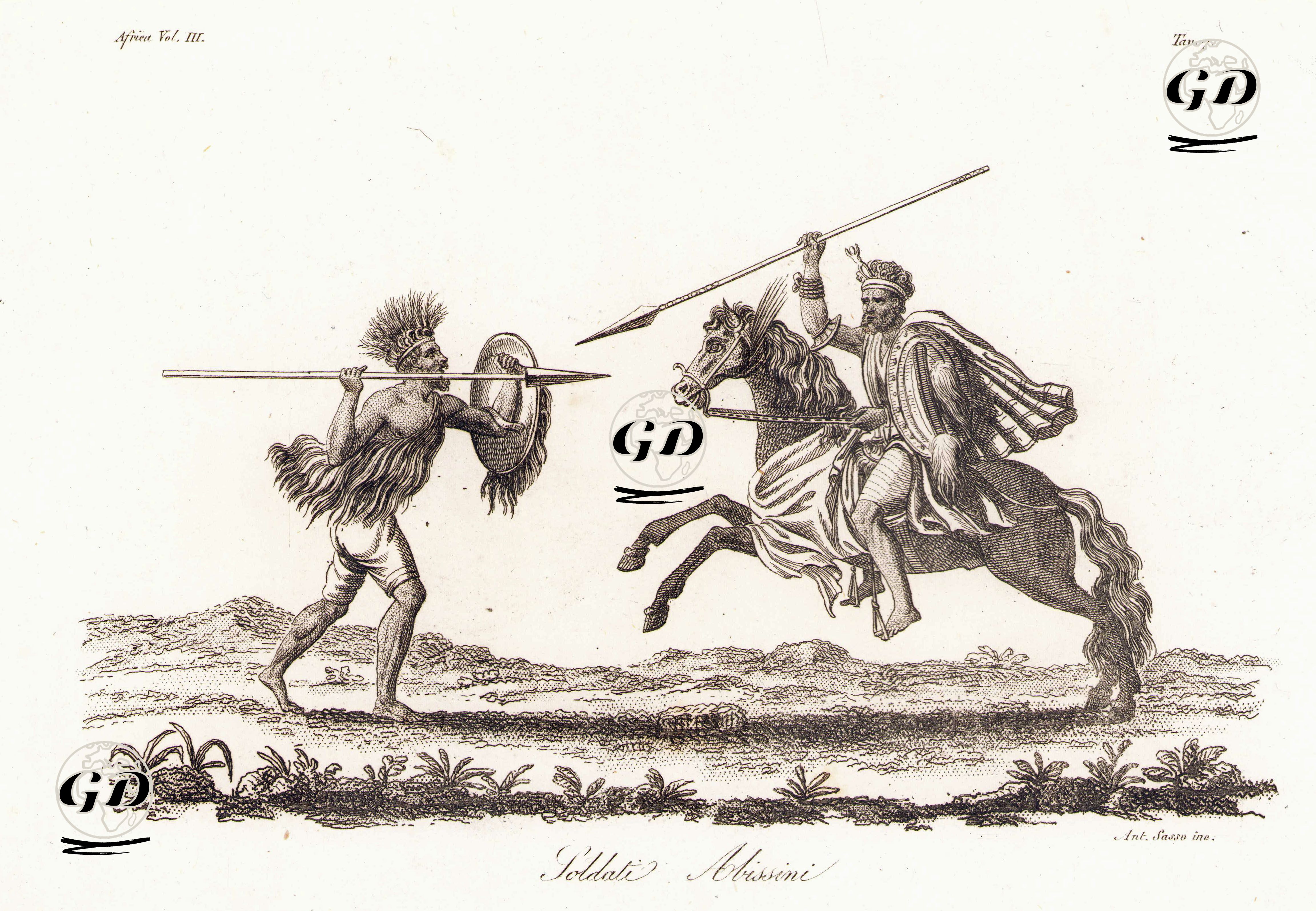 Habeşli (Etiyopyalı) Askerler, Afrika Cilt III. Resim 7. -  - 1820's-1840's