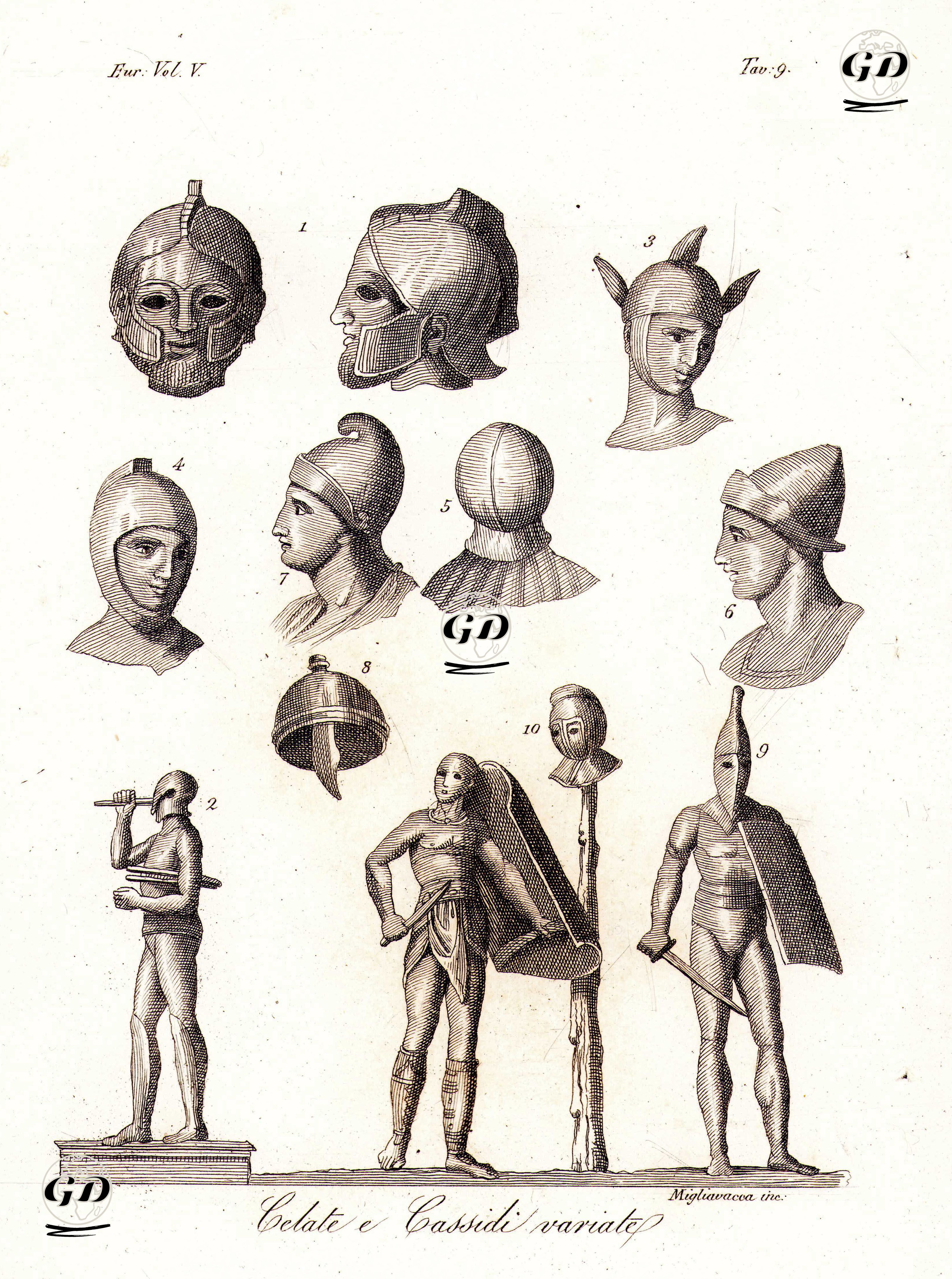 Miğferler, Avrupa. Cilt V. Resim 9. -  - 1820's-1840's