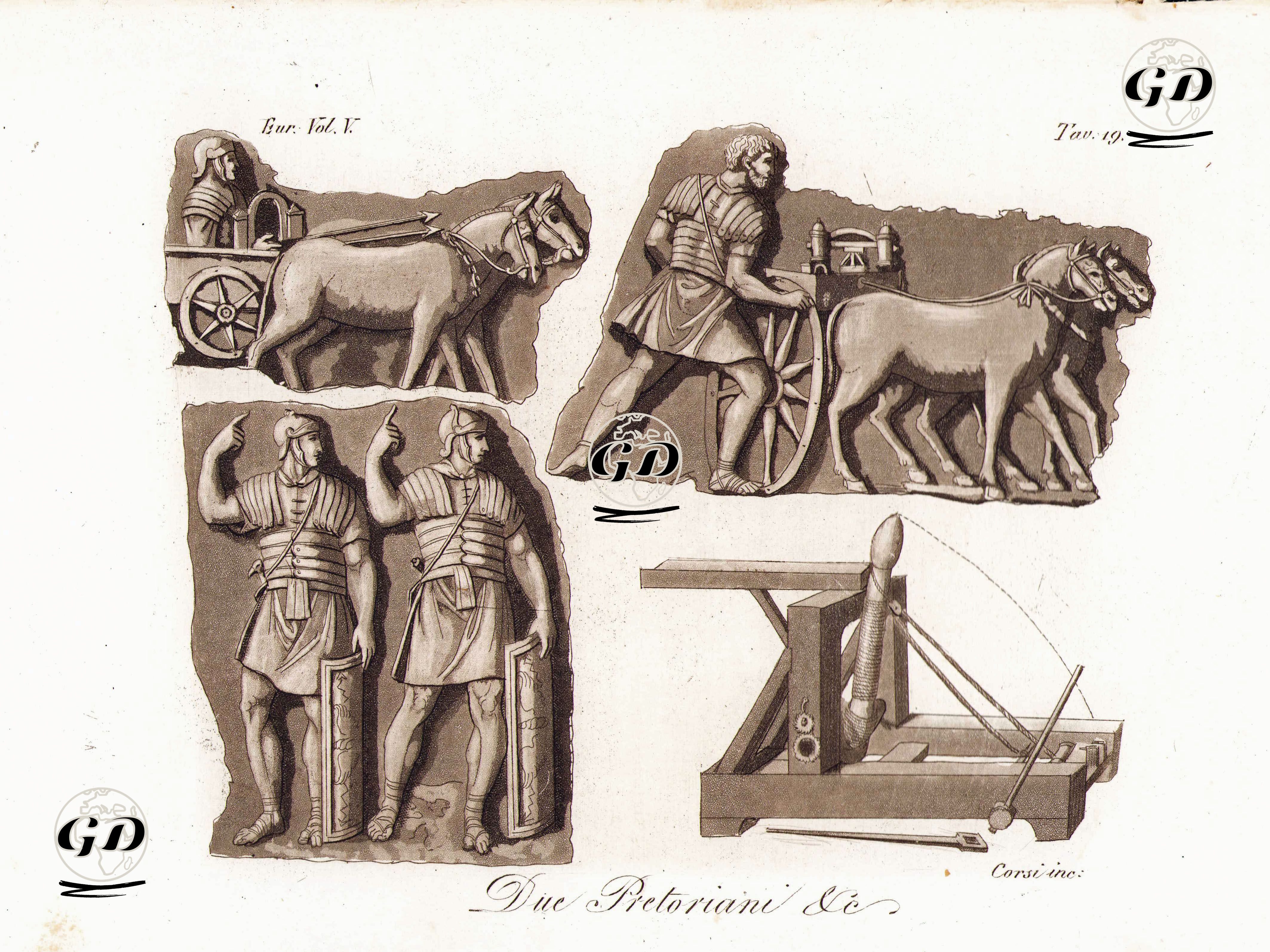  Roma İmparatorluğu'nun Praetorian Muhafızları Ve Savaş Aletleri, Avrupa. Cilt V. Resim 19. -  - 1820's-1840's