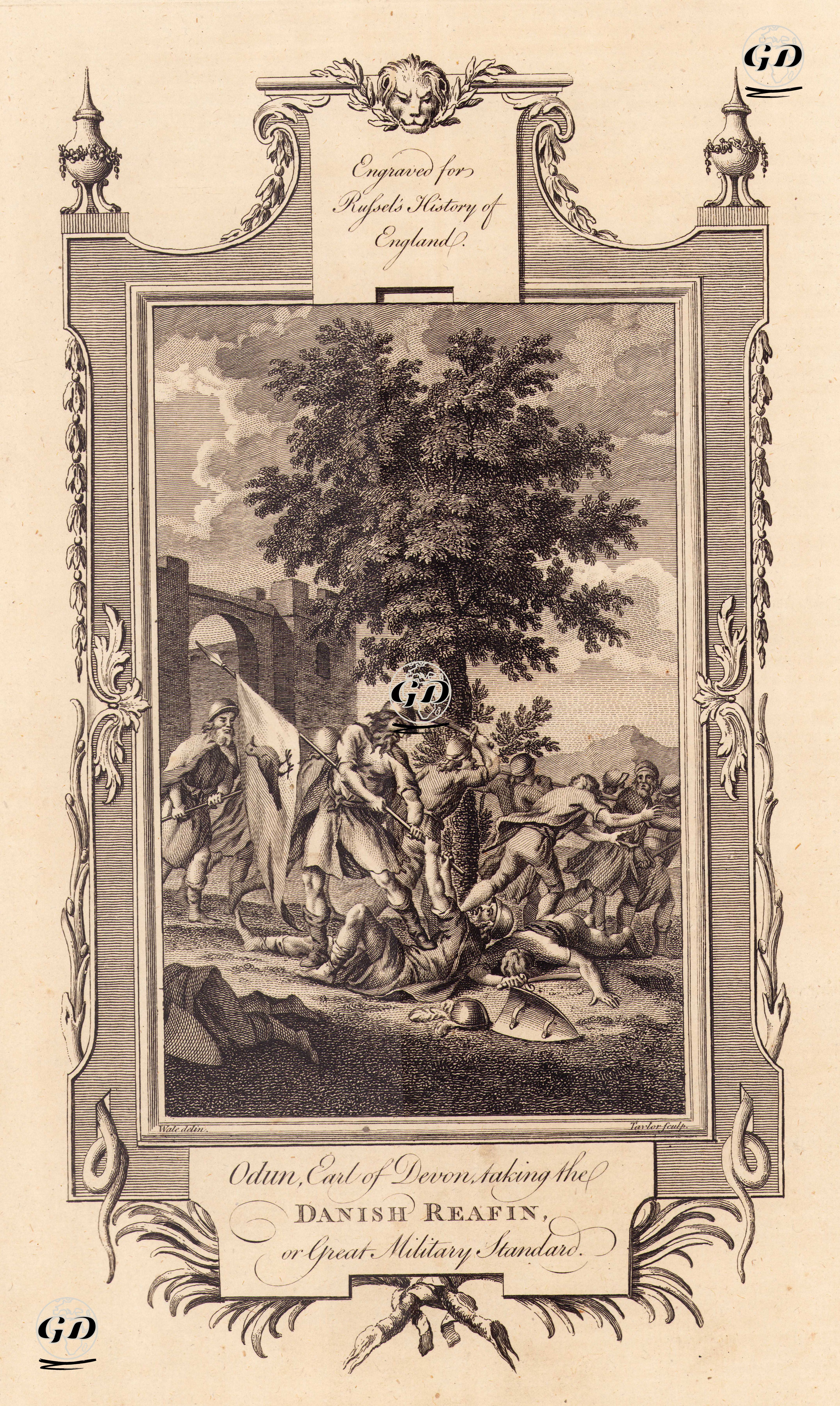 Odun, Earl Of Devon, Taking The Danish Reafin Or Great Military Standard - Samuel Wale (1721-1786) - 1780