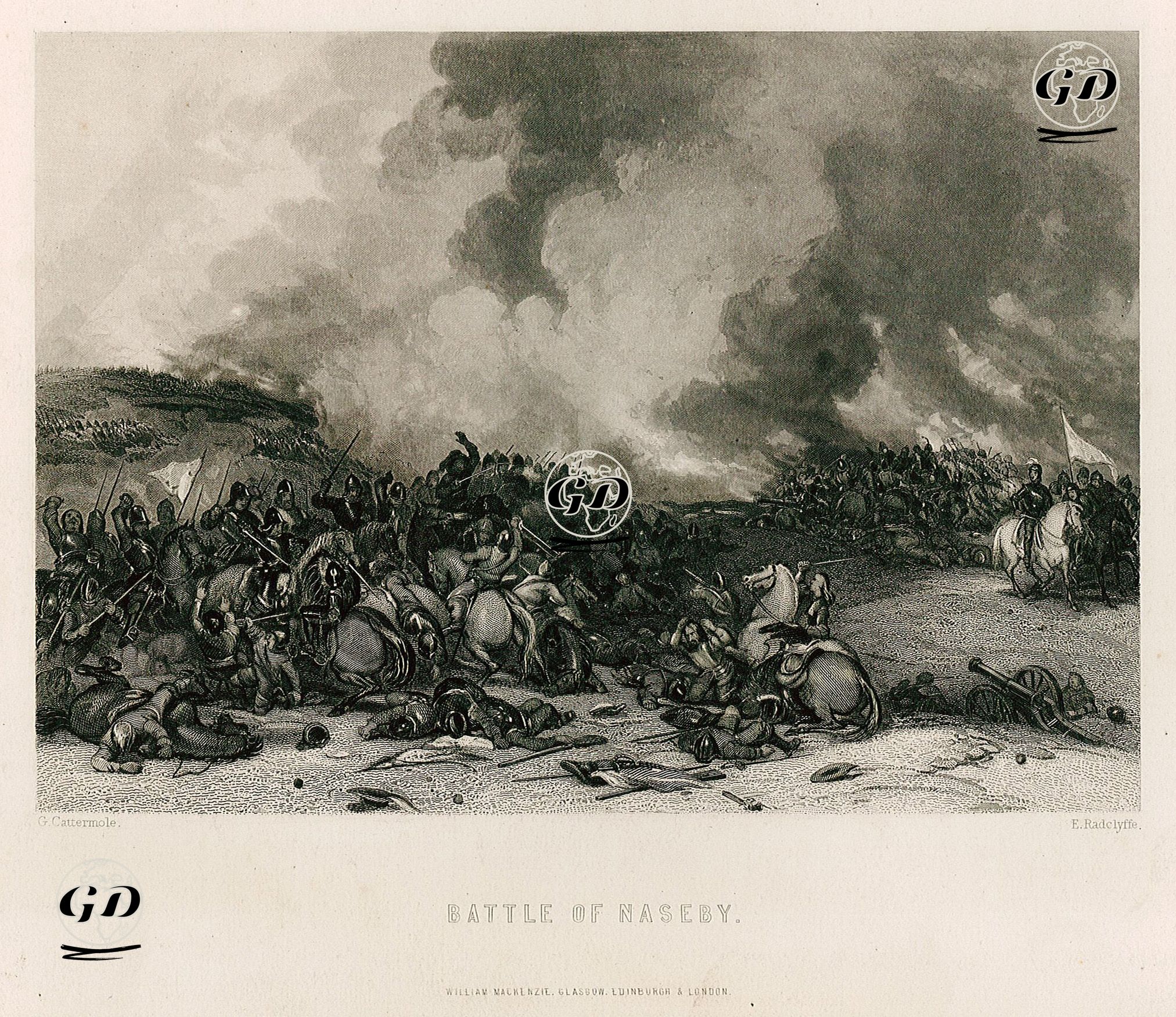Battle Of Naseby - George Cattermole (1800-1868) - 1850's-1860's