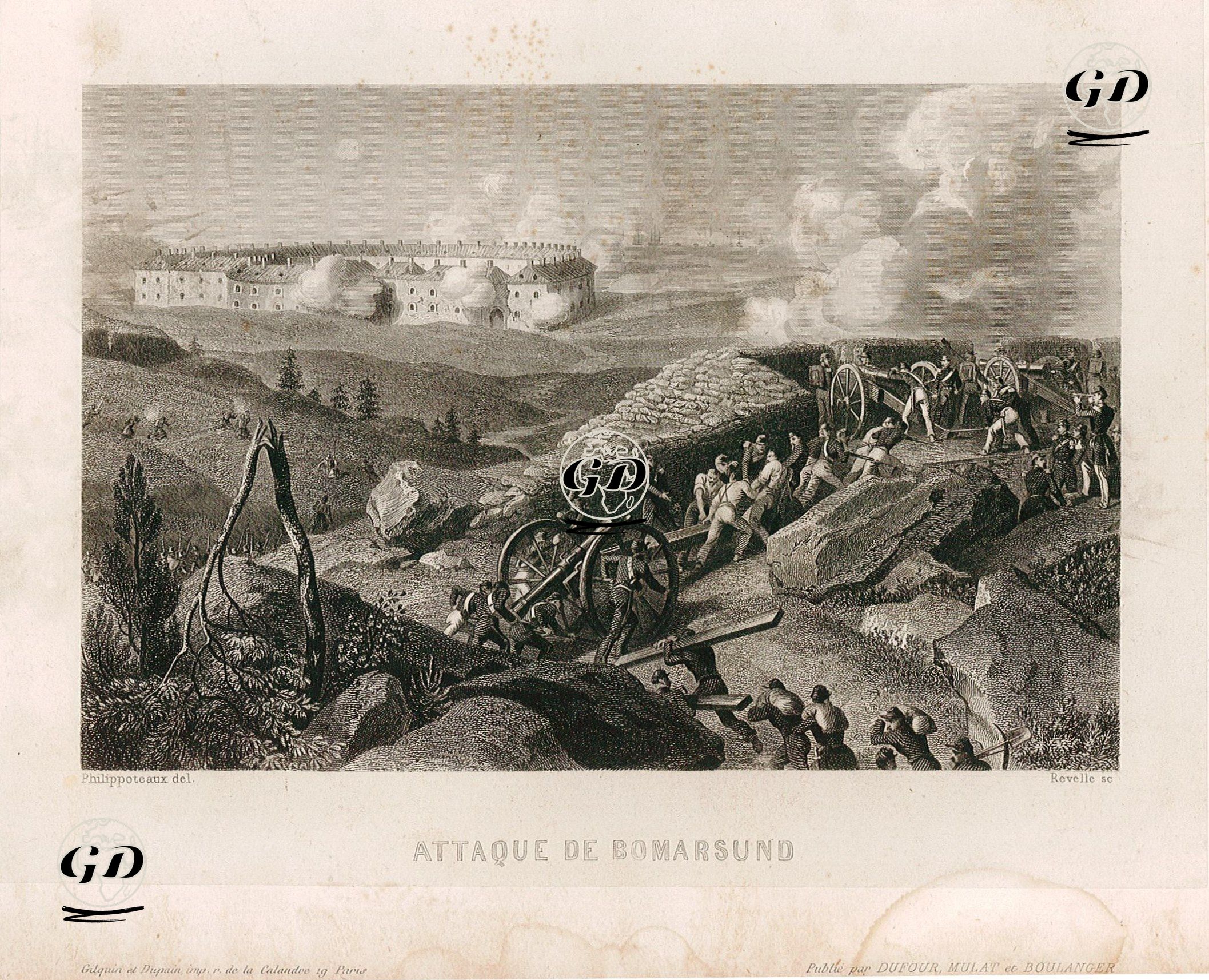 Attaque De Bomarsund - Henri Felix Emmanuel Philippoteaux (1815–1884) - 1860's