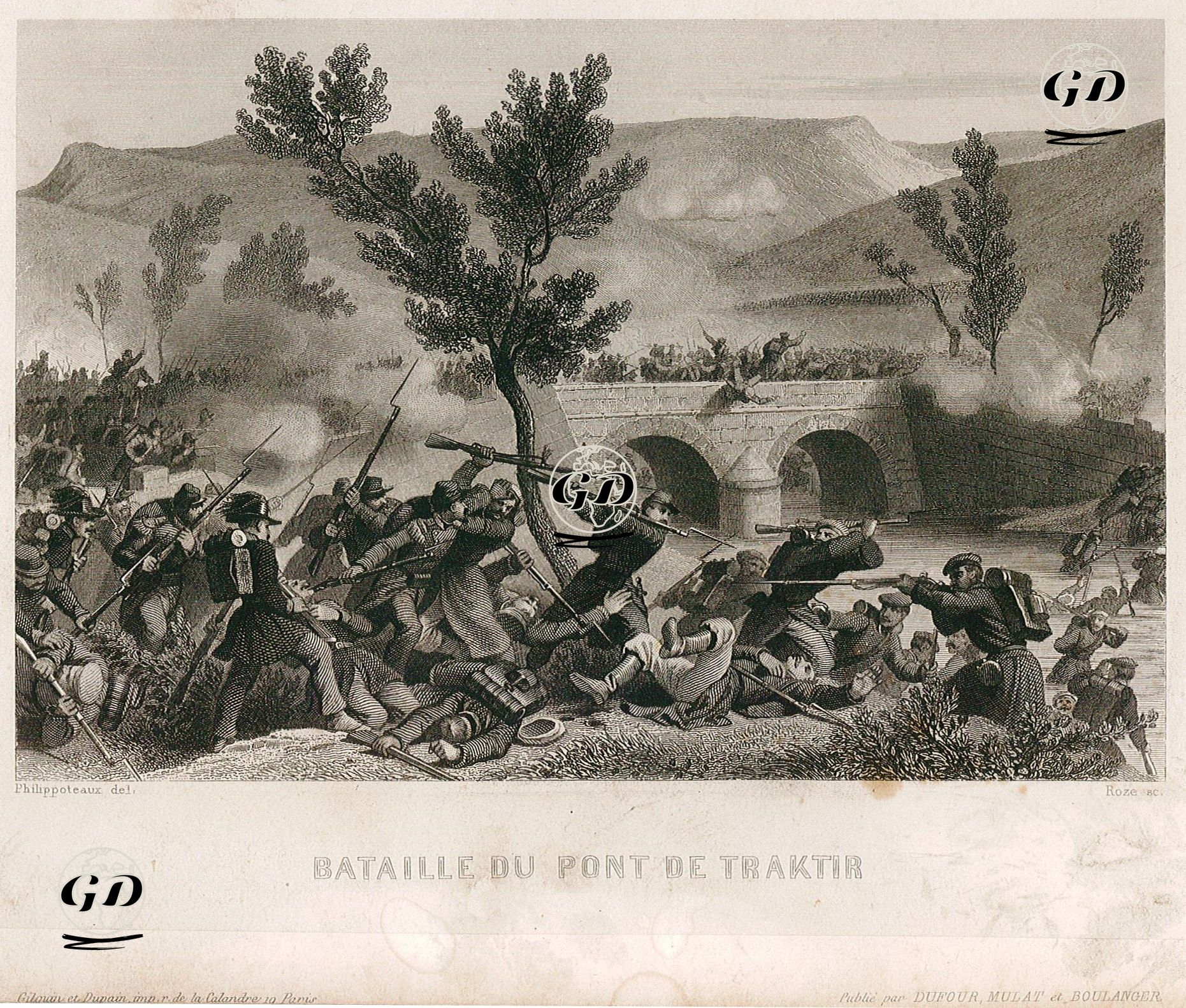 Kırım Savaşı Sırasında 16 Ağustos 1855 Tarihinde Gerçekleşen Çernaya Muharebesi (Traktir Köprüsü Muharebesi) - Henri Felix Emmanuel Philippoteaux (1815–1884) - 1860's