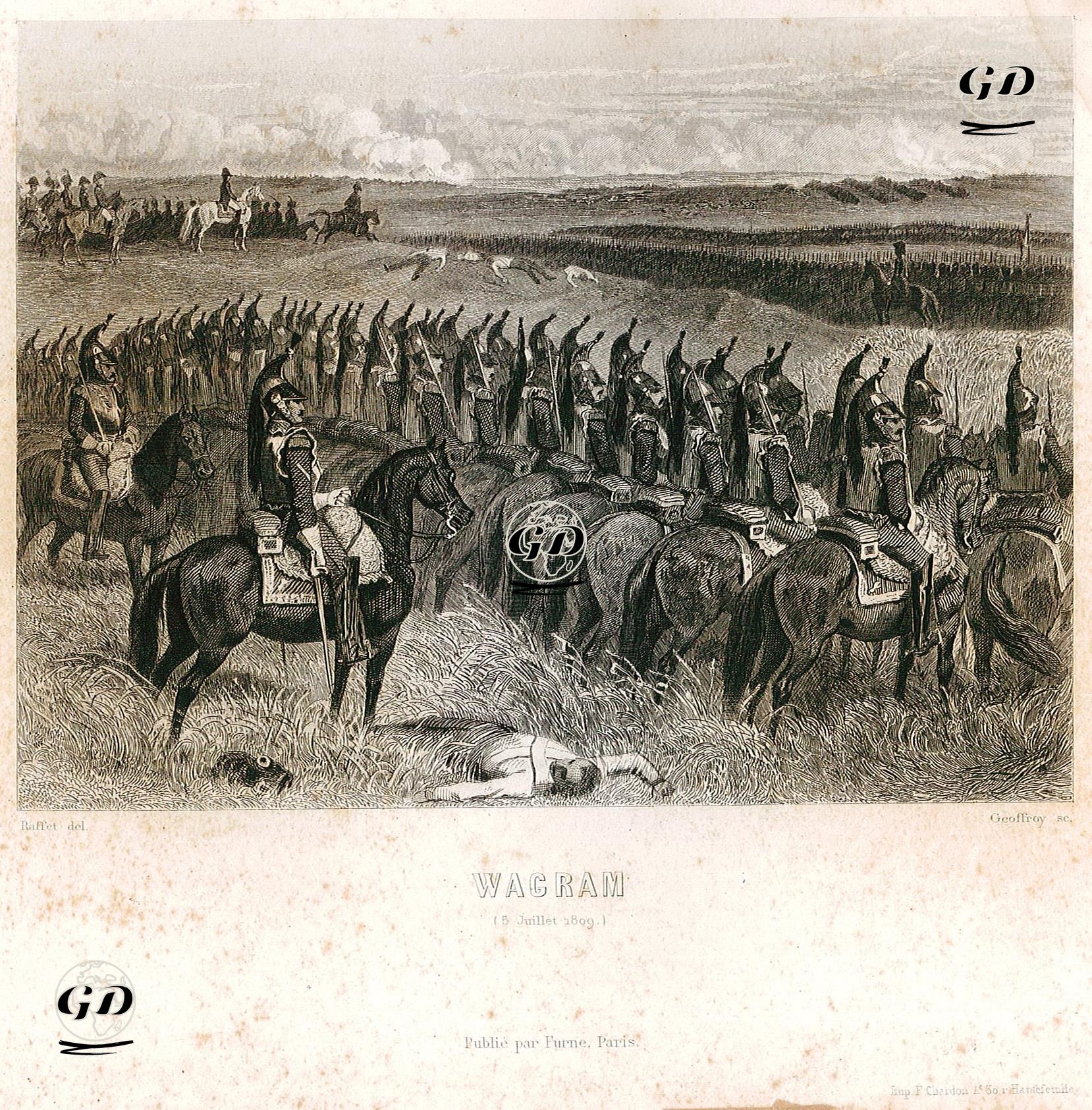 5-6 Temmuz 1809 Tarihinde Fransız Ve Avusturya Birlikleri Arasında Gerçekleşen Wagram Savaşı - Denis Auguste Marie Raffet (1804-1860) - 1845