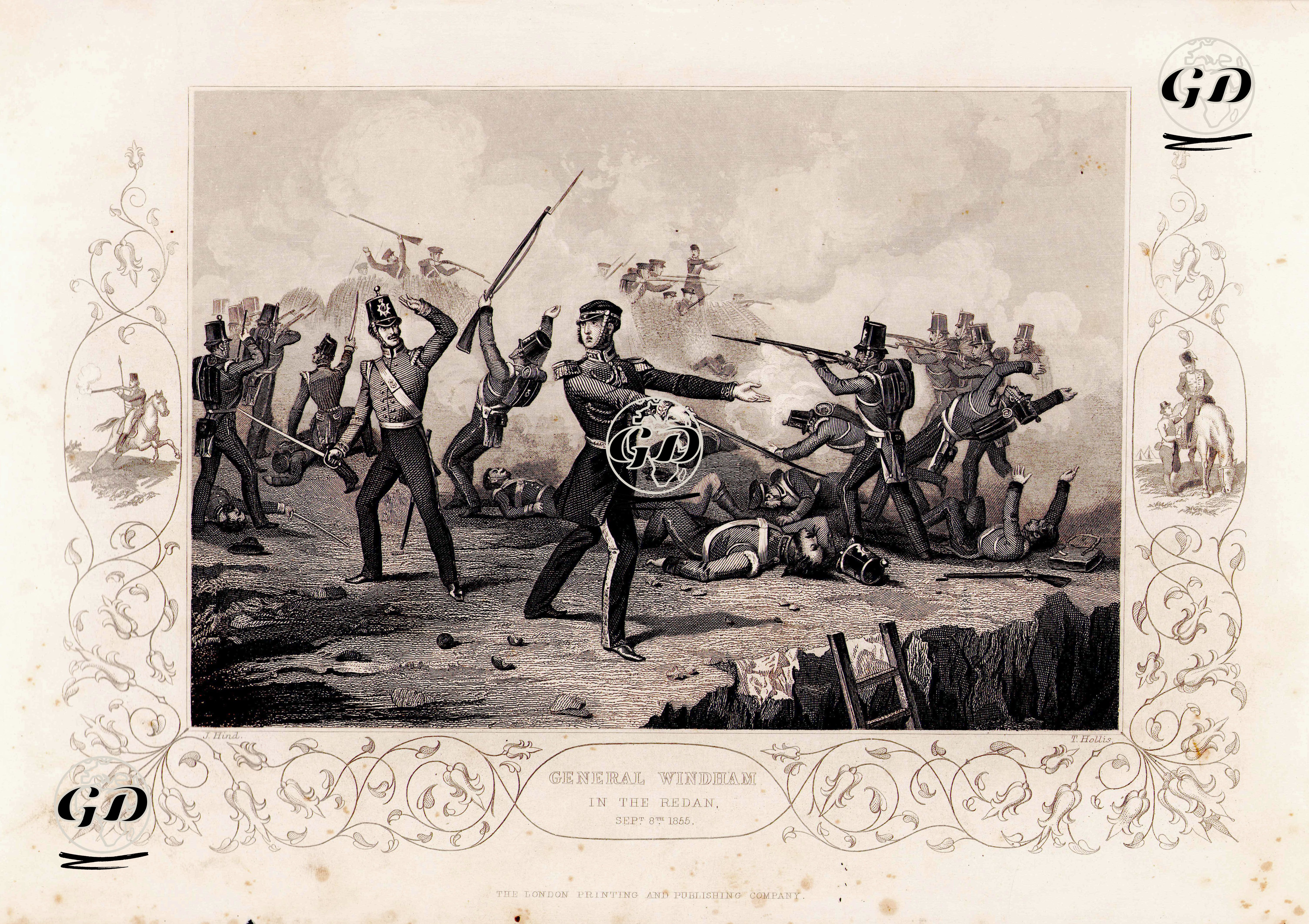 1853-1856 Osmanlı-Rus Savaşı (Kırım Savaşı) Sırasında 08 Eylül 1855 Tarihinde General Charles Ash Windham’ın Komutasındaki İngiliz Birliklerinin Redan’a Saldırısı - J.Hind - 1858