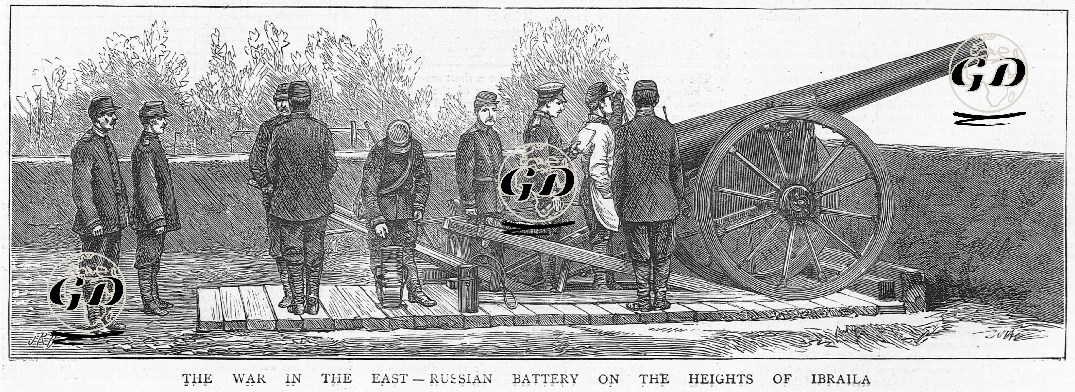 Tha War İn The East-Russian Battery On The Heights Of İbraila -  - 1877