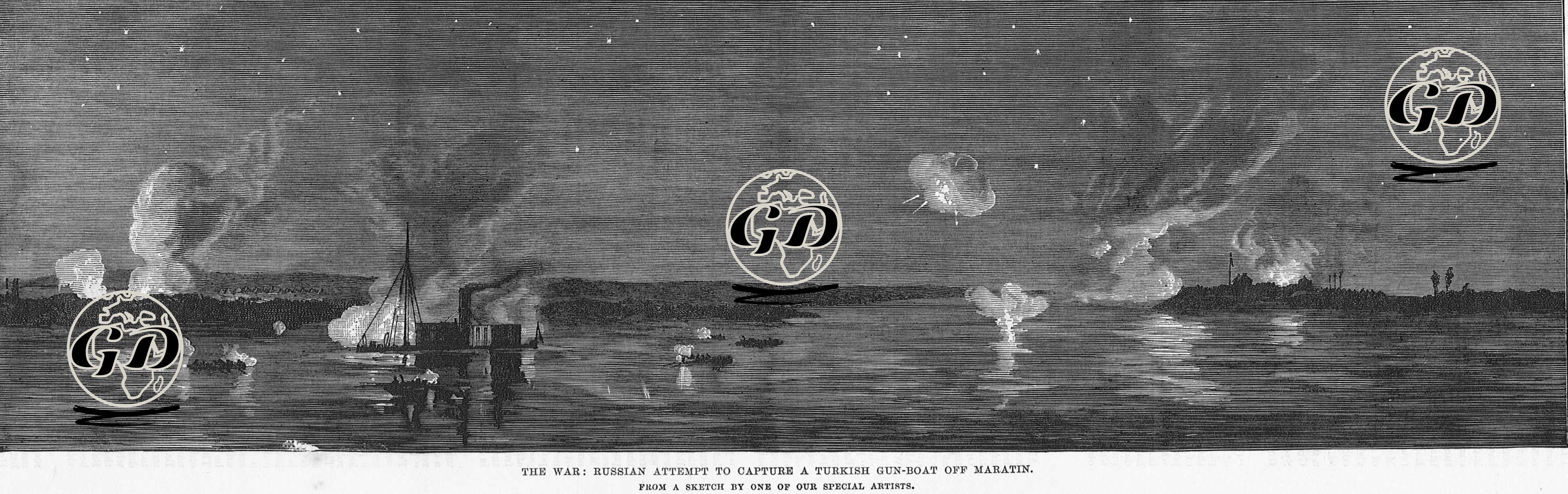  The War, Russian Attempt To Capture A Turkish Gun-Boat Off Maratin -  - 1877
