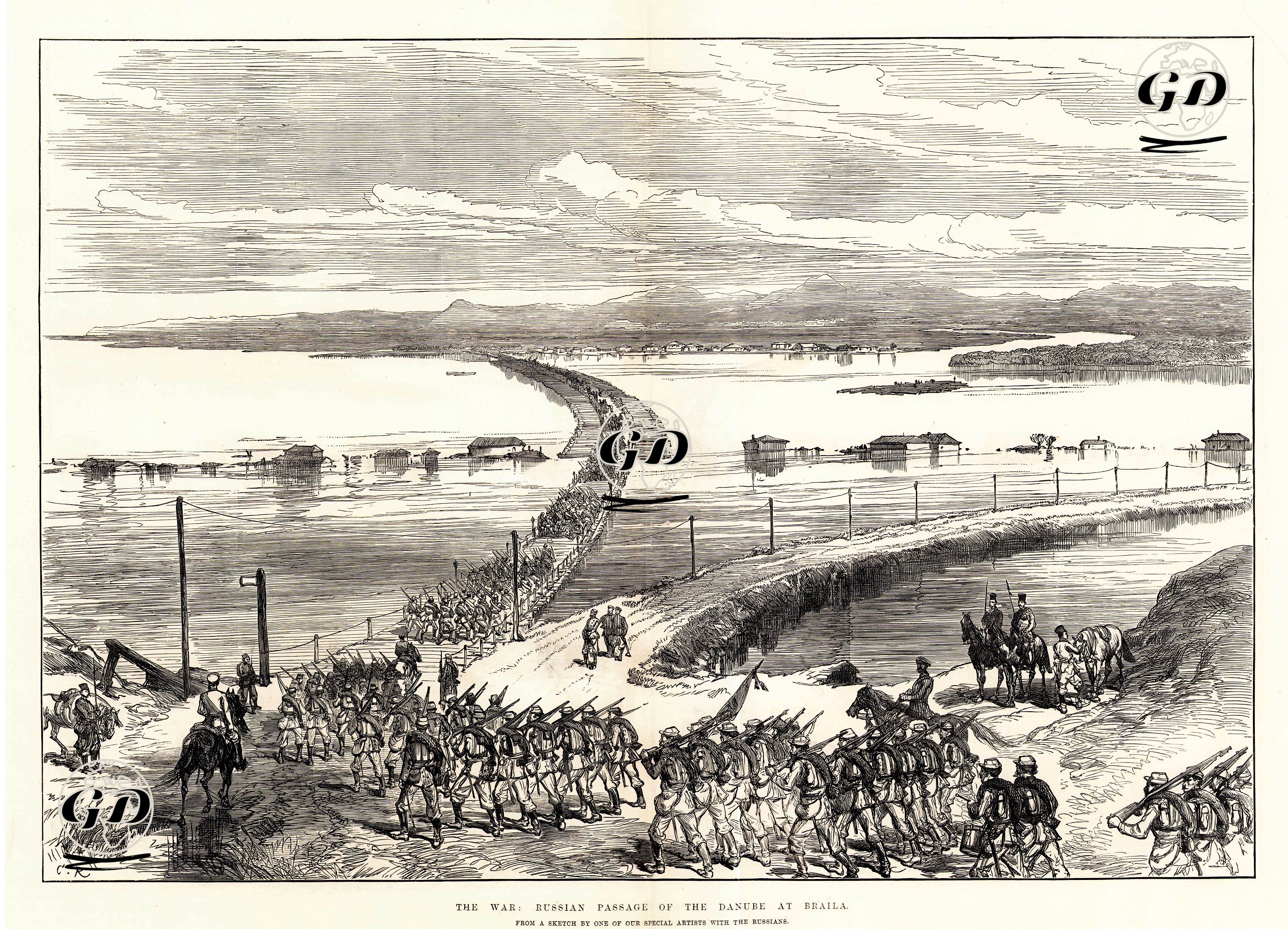 The War, Russian Passage Of The Danube At Braila -  - 1877