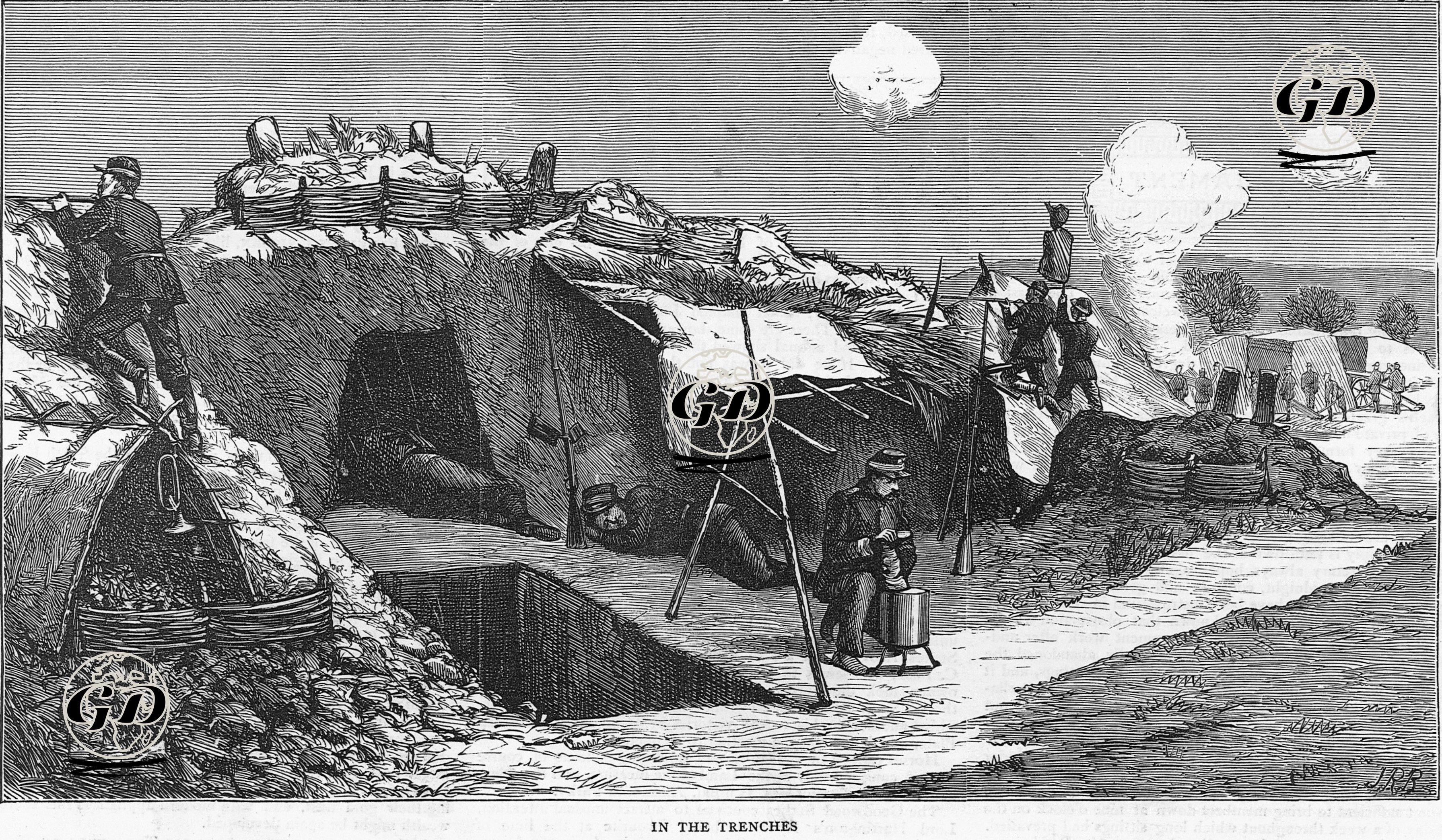 93 Harbi Sırasında Oltenia'da Bulunan Rus Ordusunun Siperleri -  - 1877