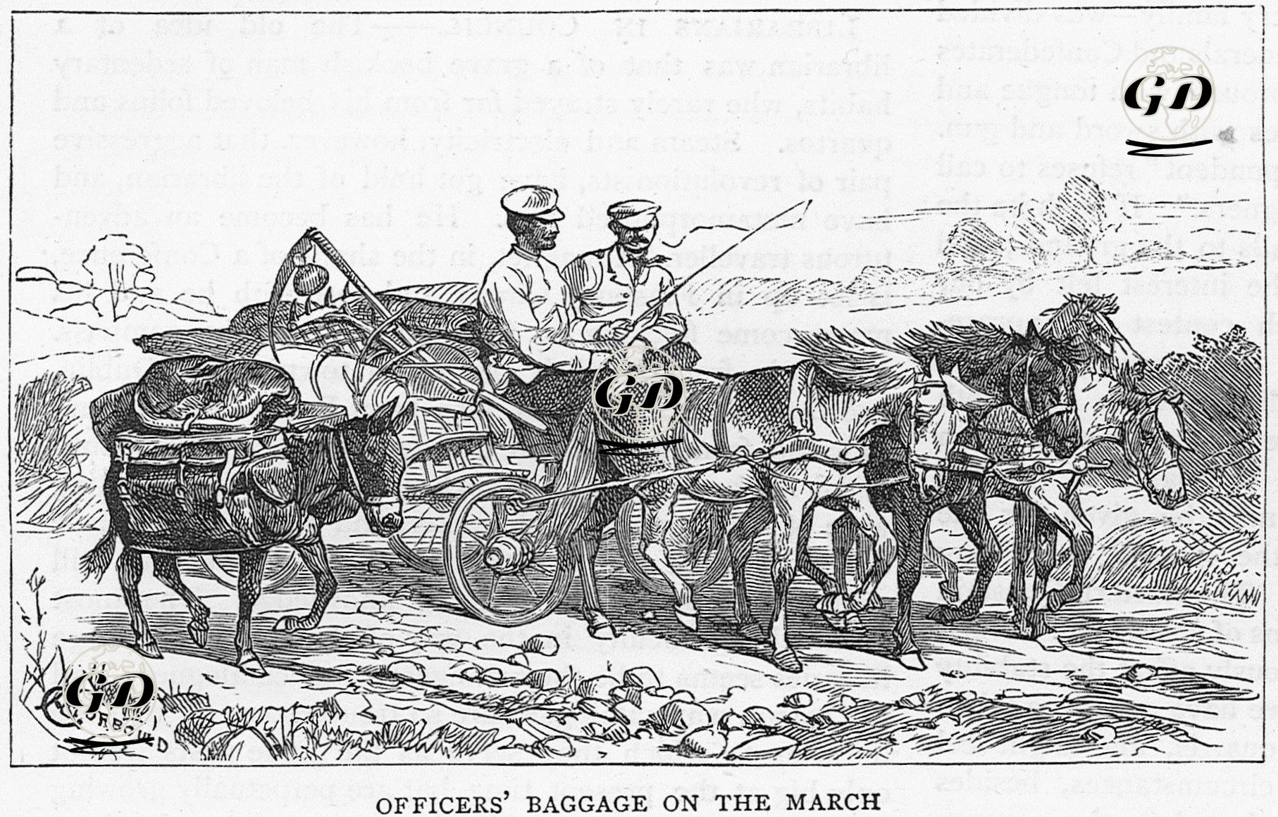 93 Harbi Sırasında Rus Subaylarının Bagajlarının Taşınması -  - 1877
