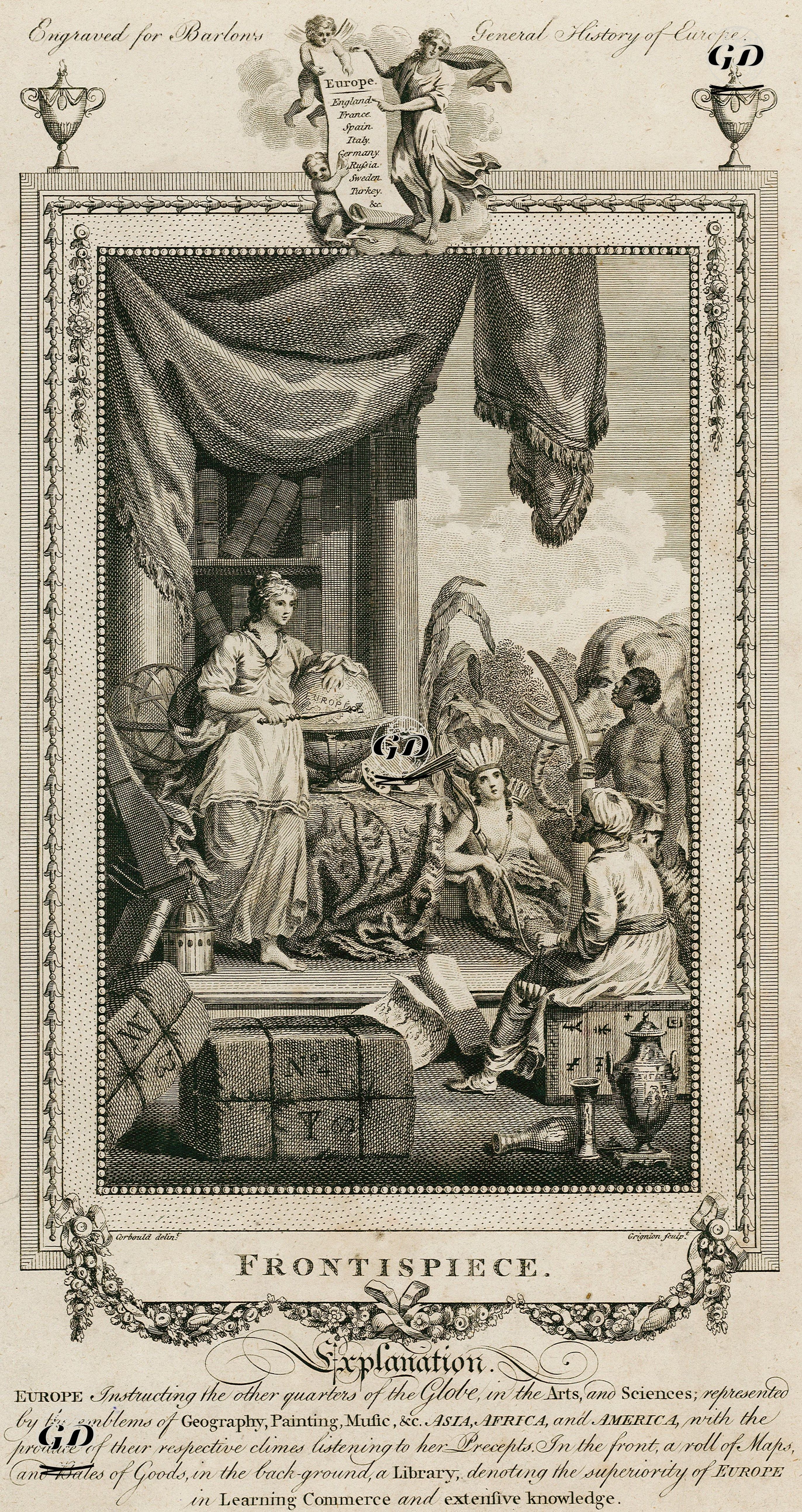 General History of Europe (Avrupanın Genel Tarihi) İsimli Kitabının Giriş Sayfası - Corbould - 1791