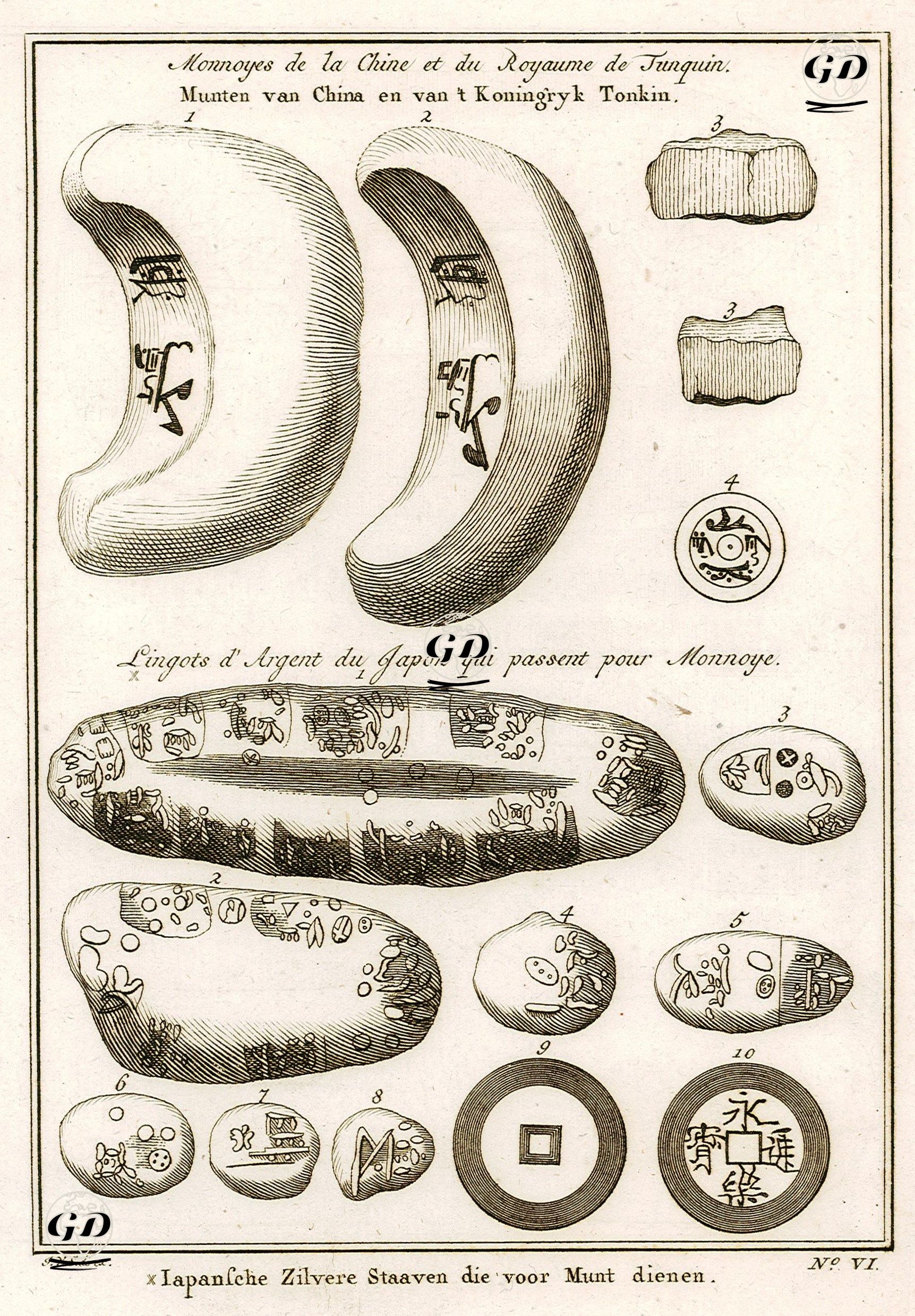 Vietnam (Tunquin(Tonkin) Krallığı), Çin ve Japonya'da Kullanılan Sikke Ve Gümüş Külçeler - Jakob Van Der Schley (1715-1779) - 1752