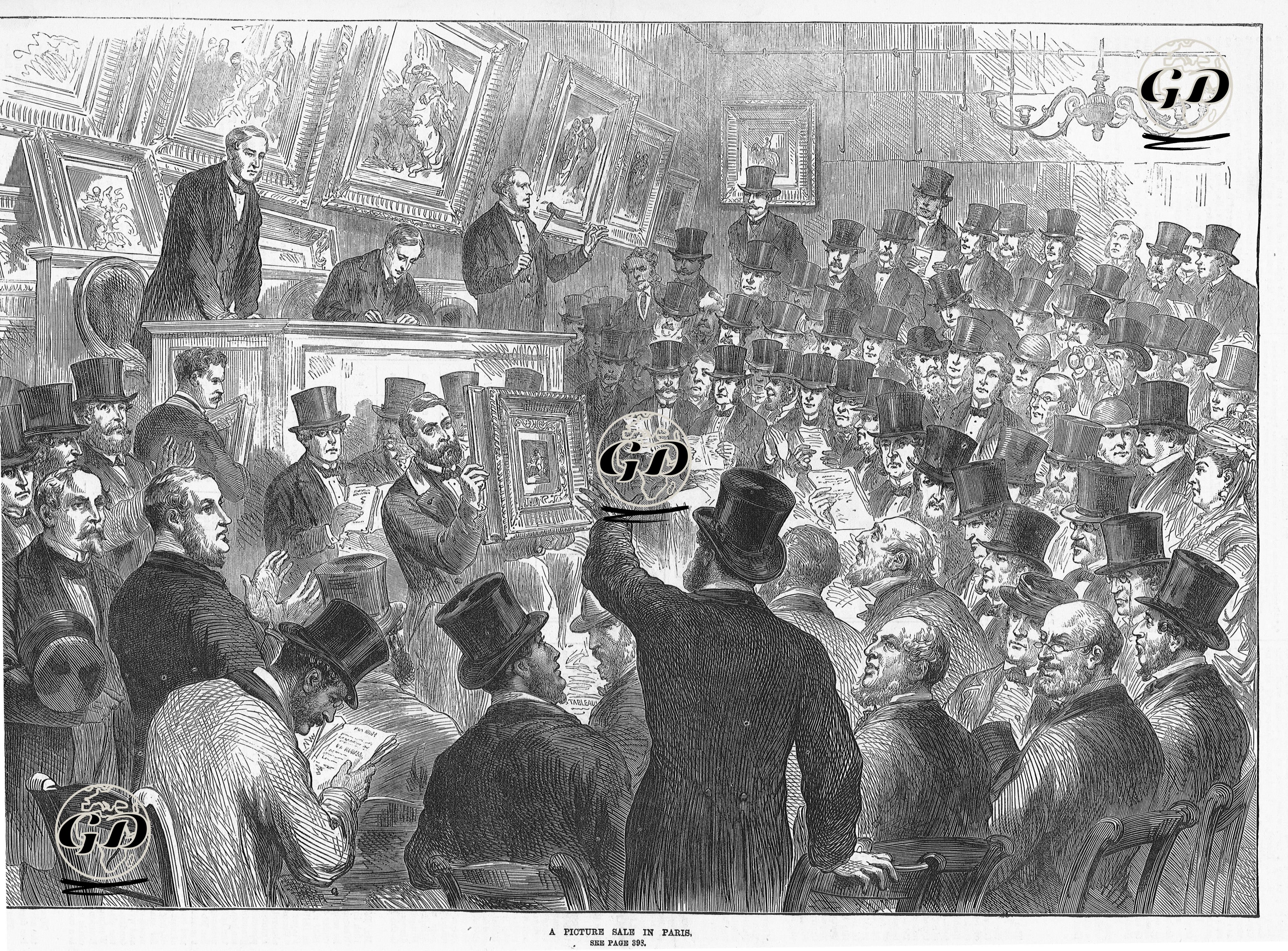 A Picture Sale in Paris  -  - 1872