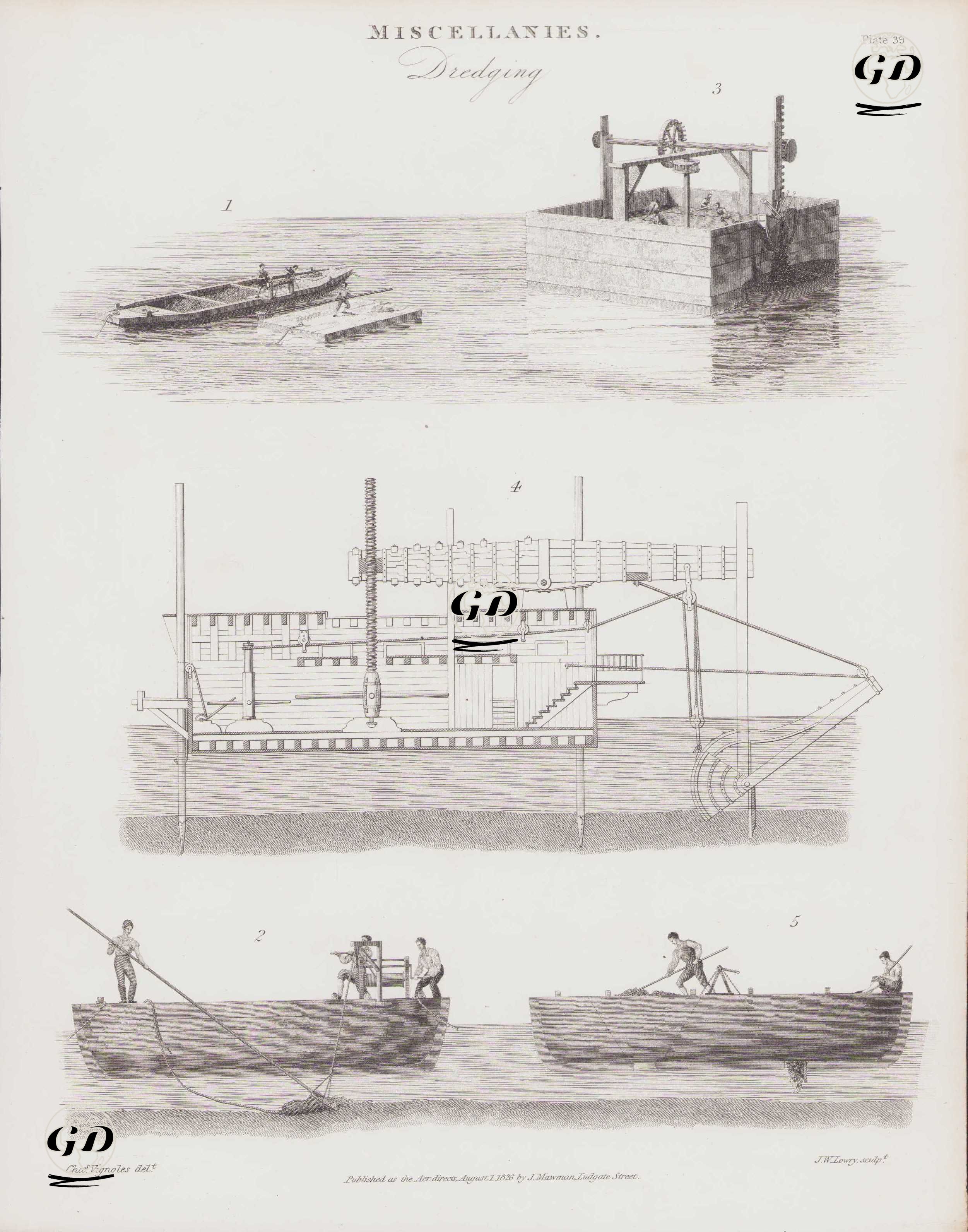 Dredging, Plate 30 - Charles Vignoles - 1826