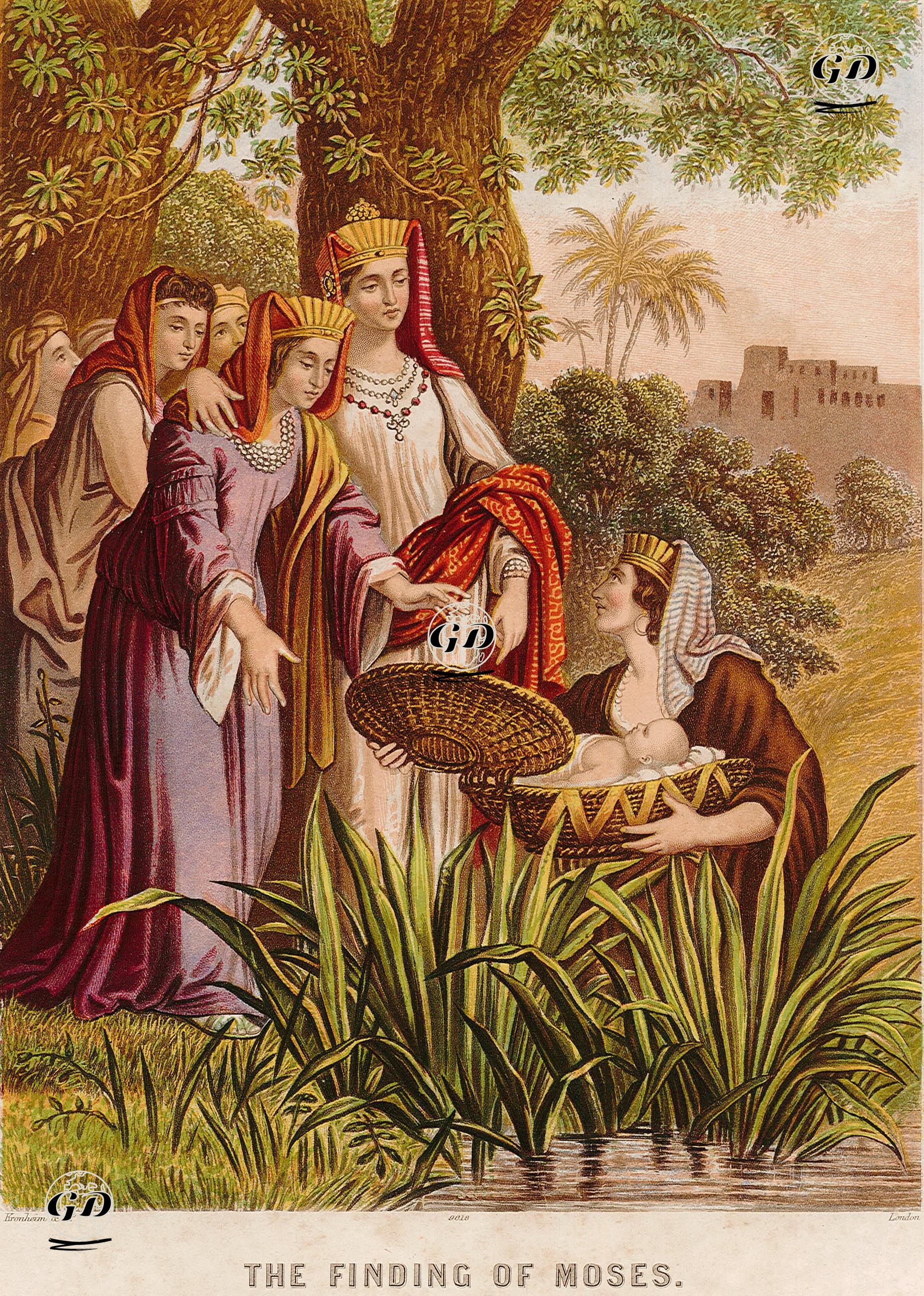 Musa Peygamberin Firavunun Kızı Tarafından Nil Nehrinde Bulunması -  - 1860's