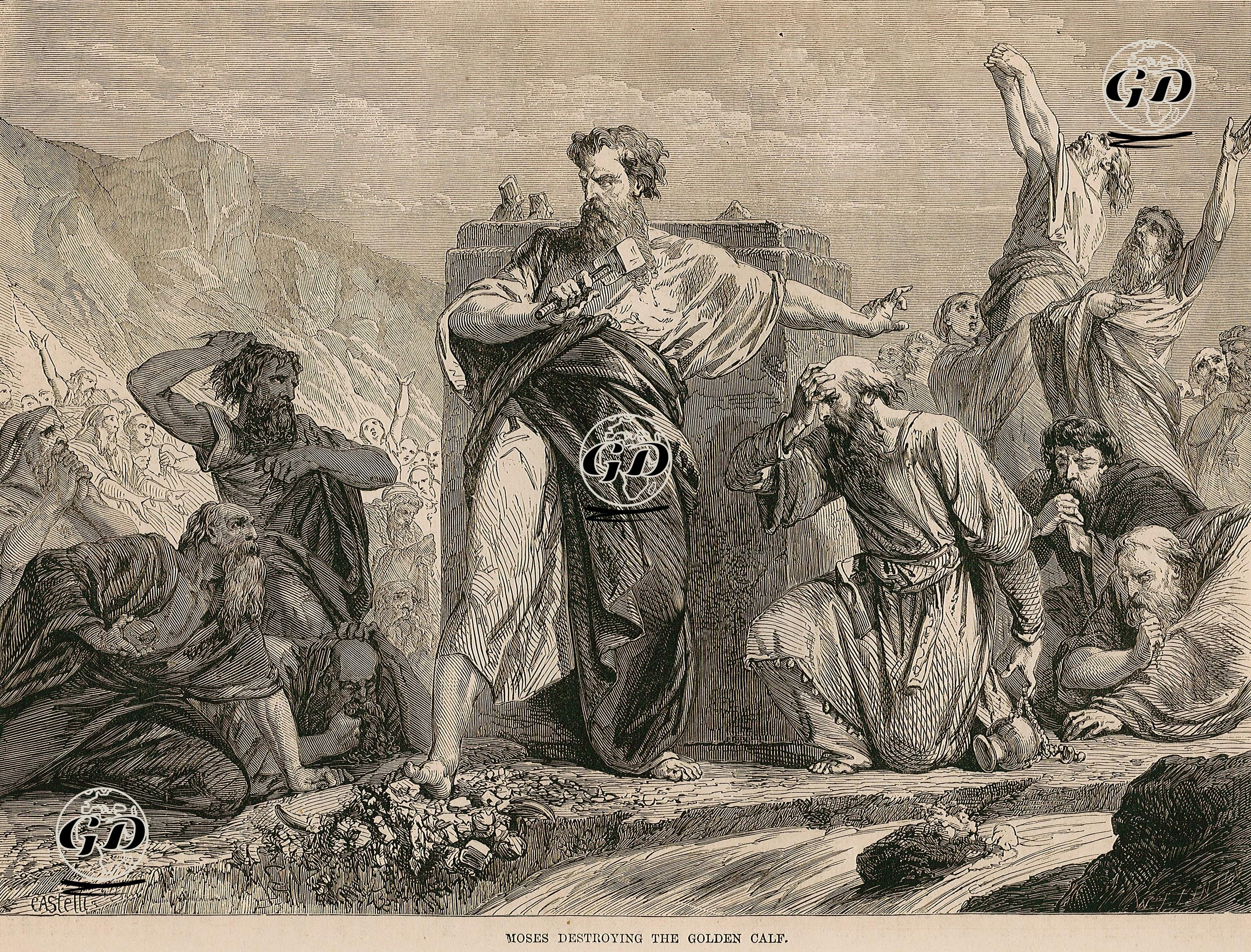 Musa Peygamberin Altın Buzağı Parçalaması -  - 1860's