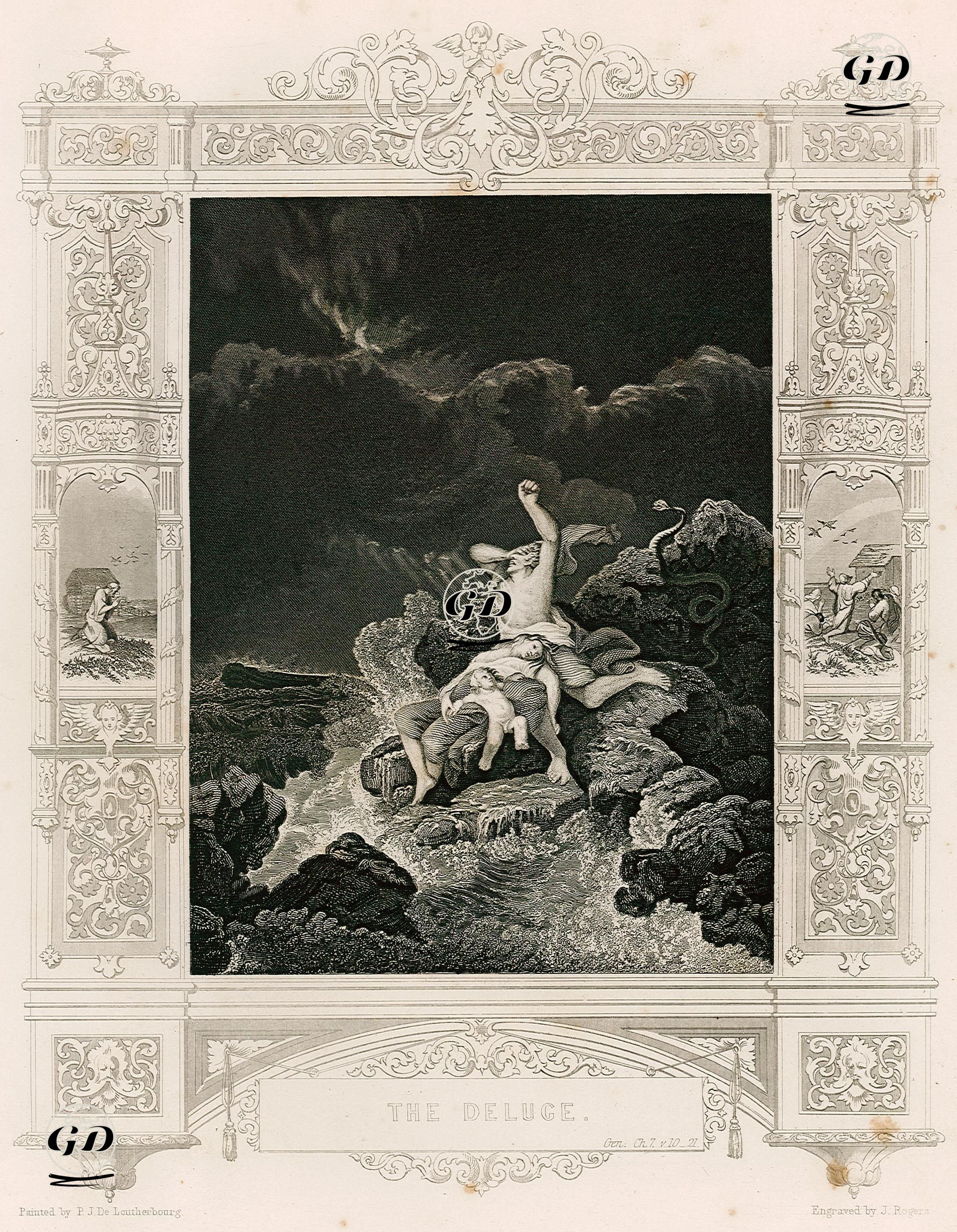 The Deluge, Gen. Ch. 7. V. 10-21 - Philip James de Loutherbourg (1740-1812) - 1830's