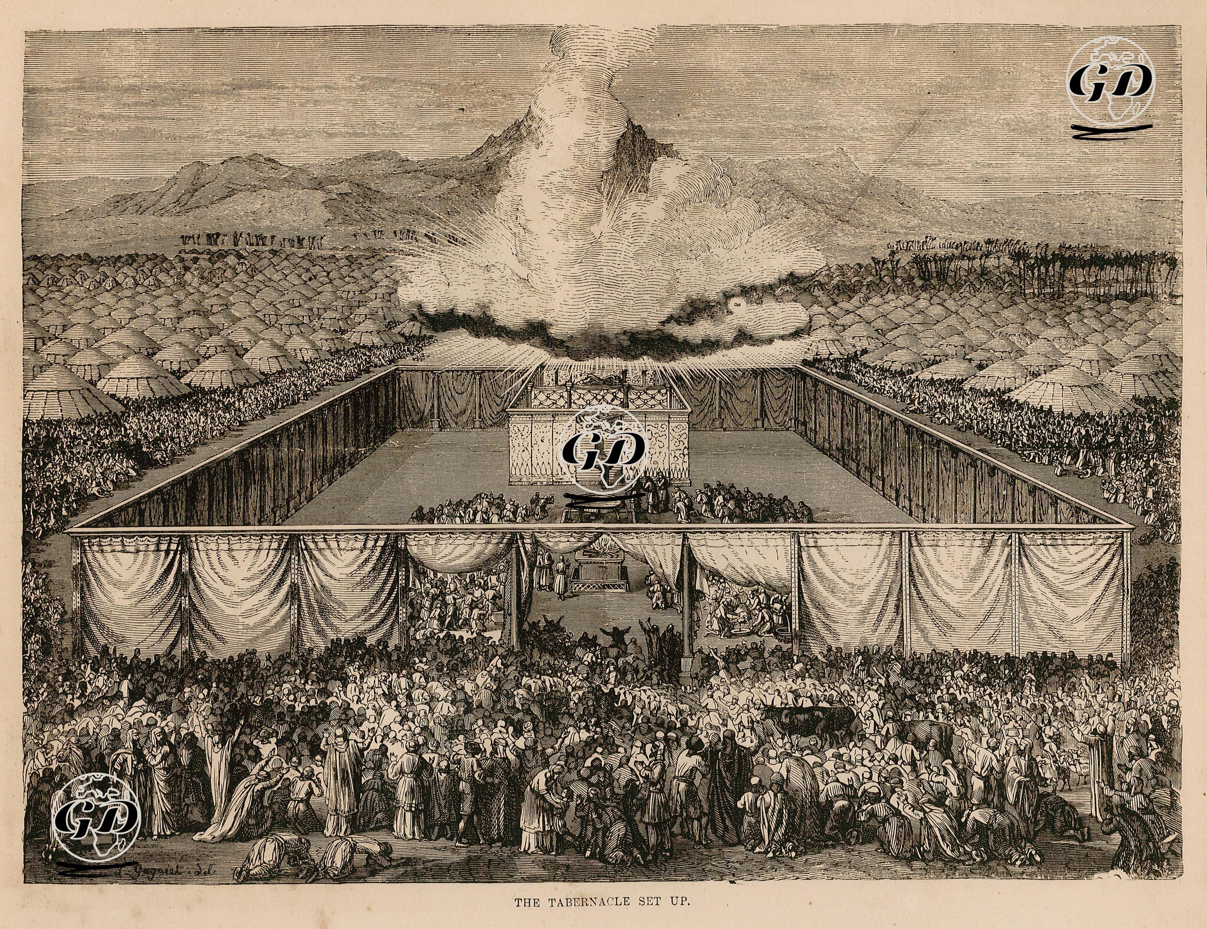 The Tabernacle Set Up -  - 1860's