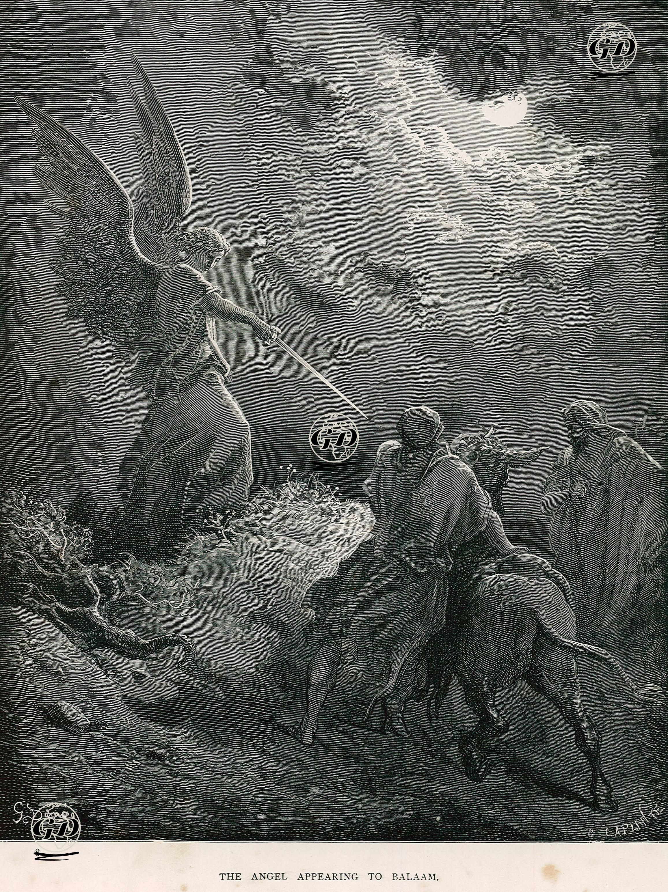 The Angel Appearing To Balaam - Gustave Dore (1832-1883) - 1860's