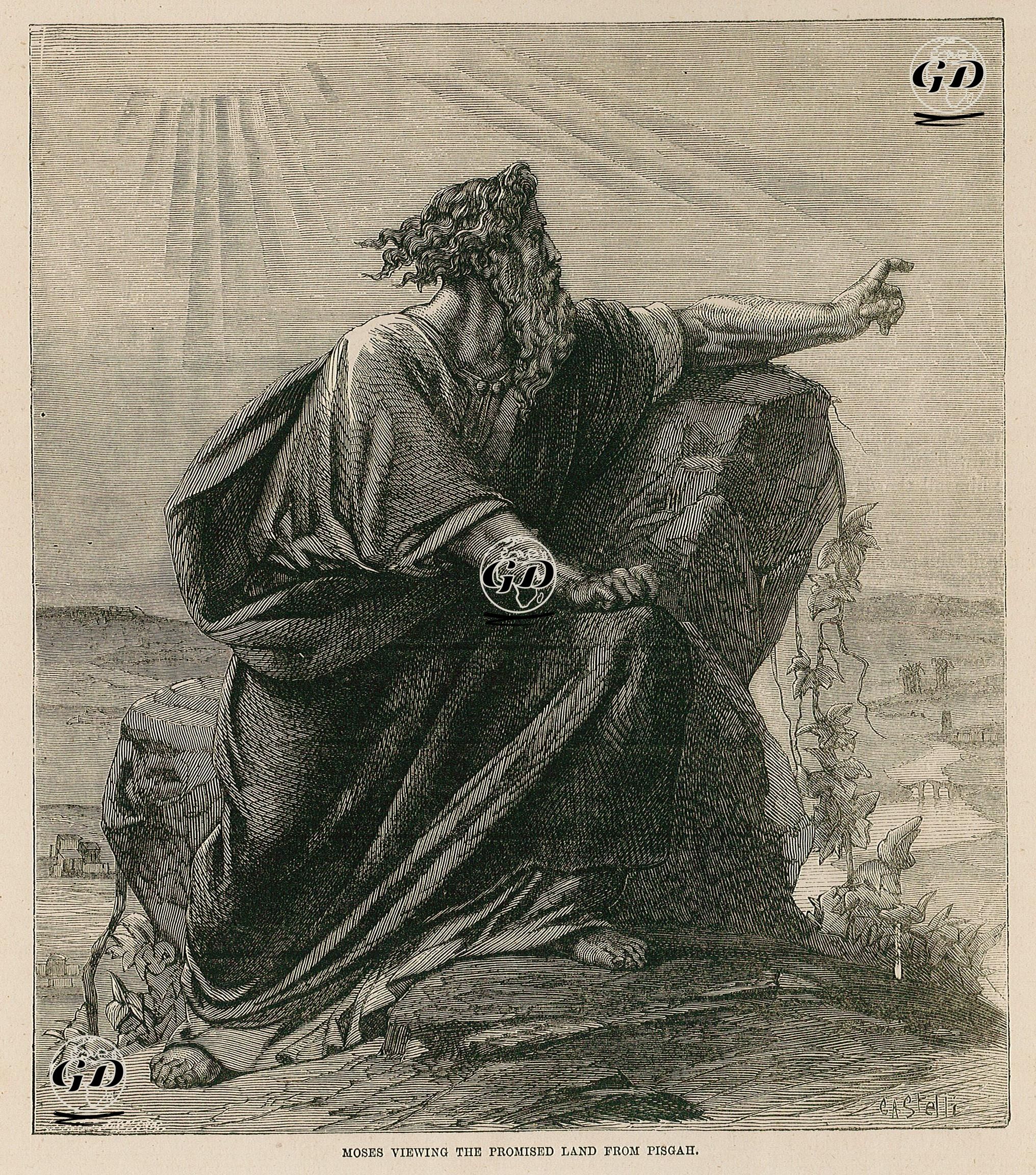 Moses Viewing The Promised Land From Pisgah -  - 1860's