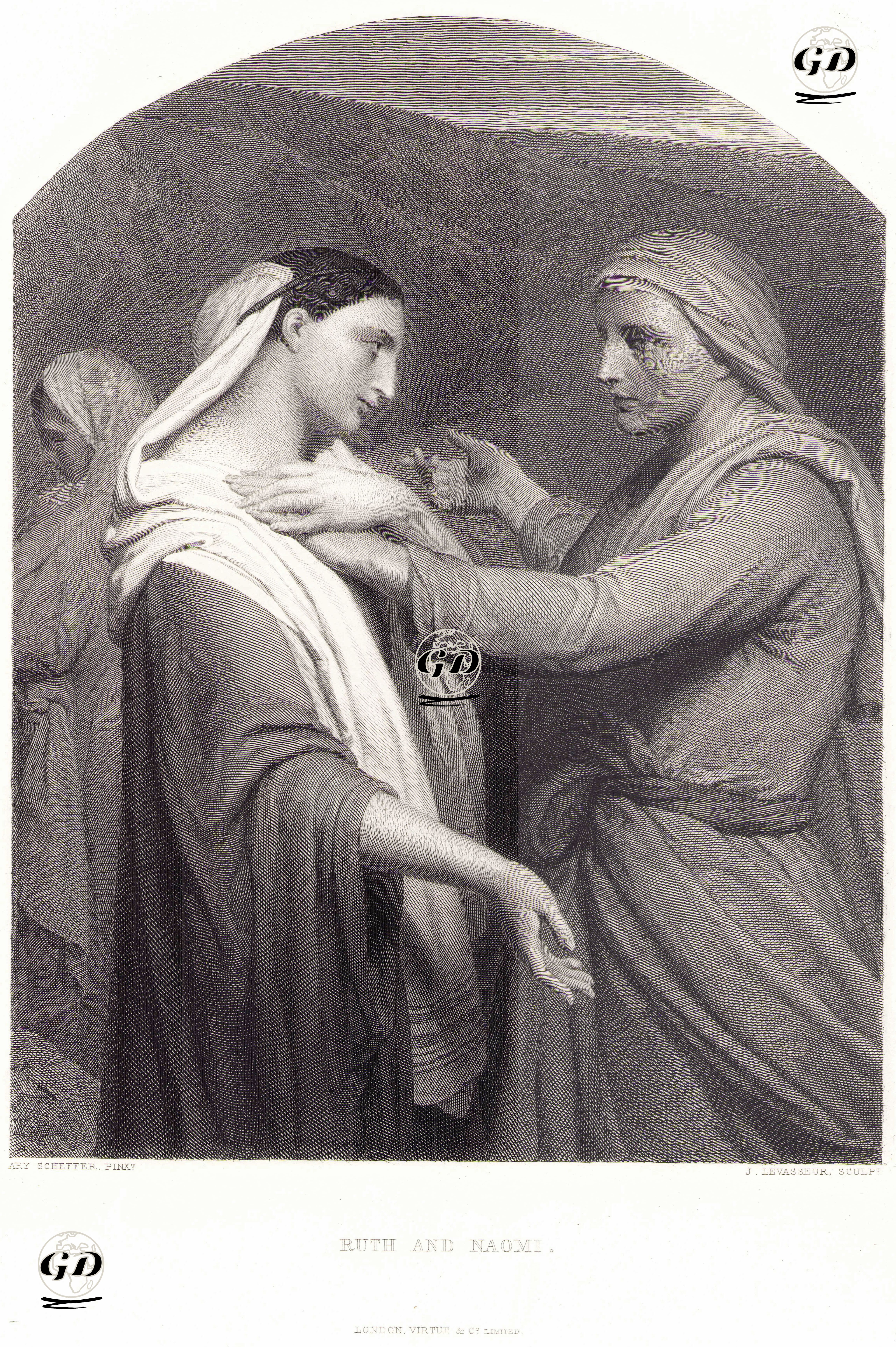 Ruth And Naomi - Ary Scheffer (1795-1858) - 1878