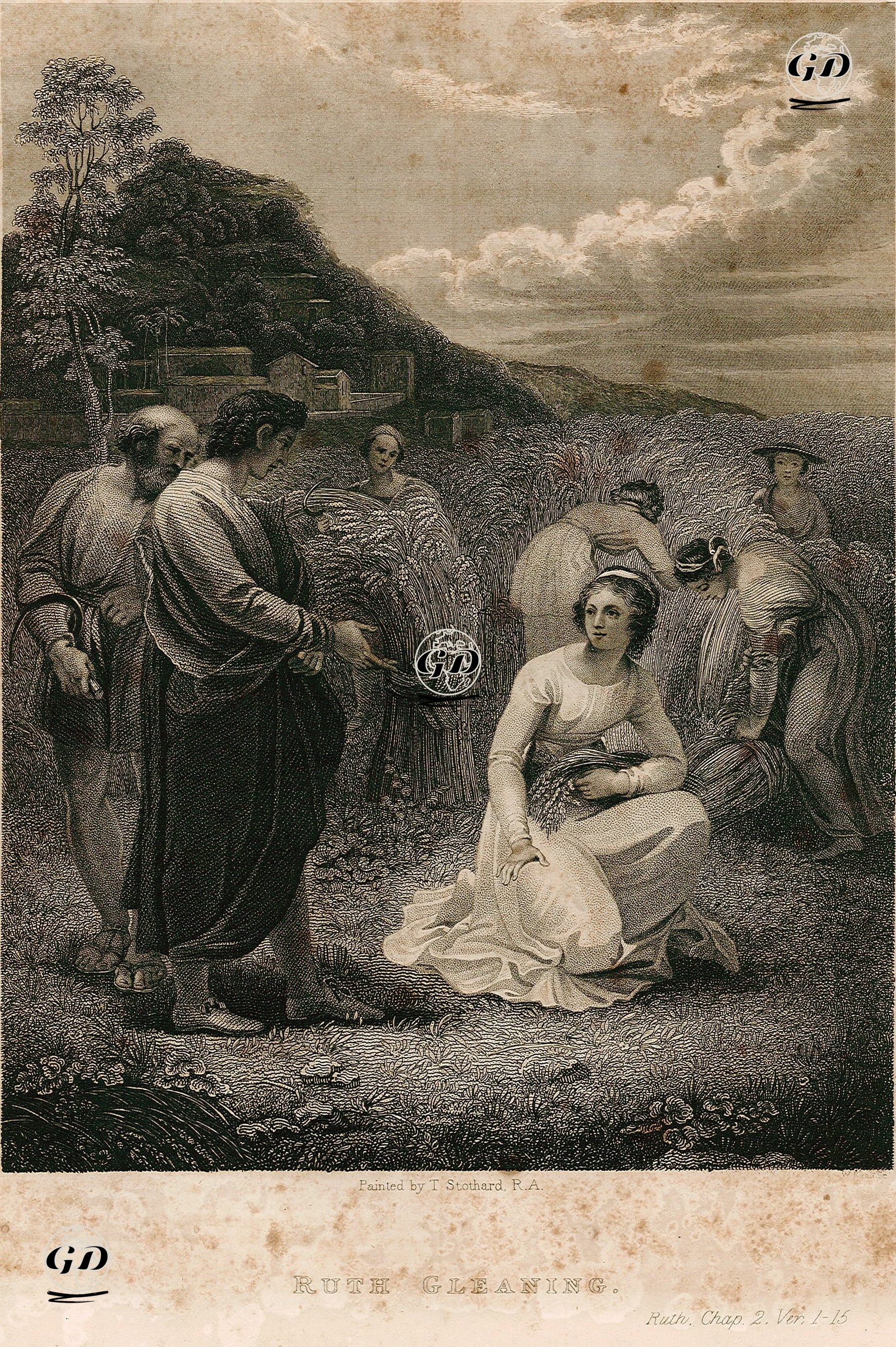 Ruth Gleaning, Ruth Chap. 2 Ver. 1-15 - Thomas Stothard (1755-1834) - 1835