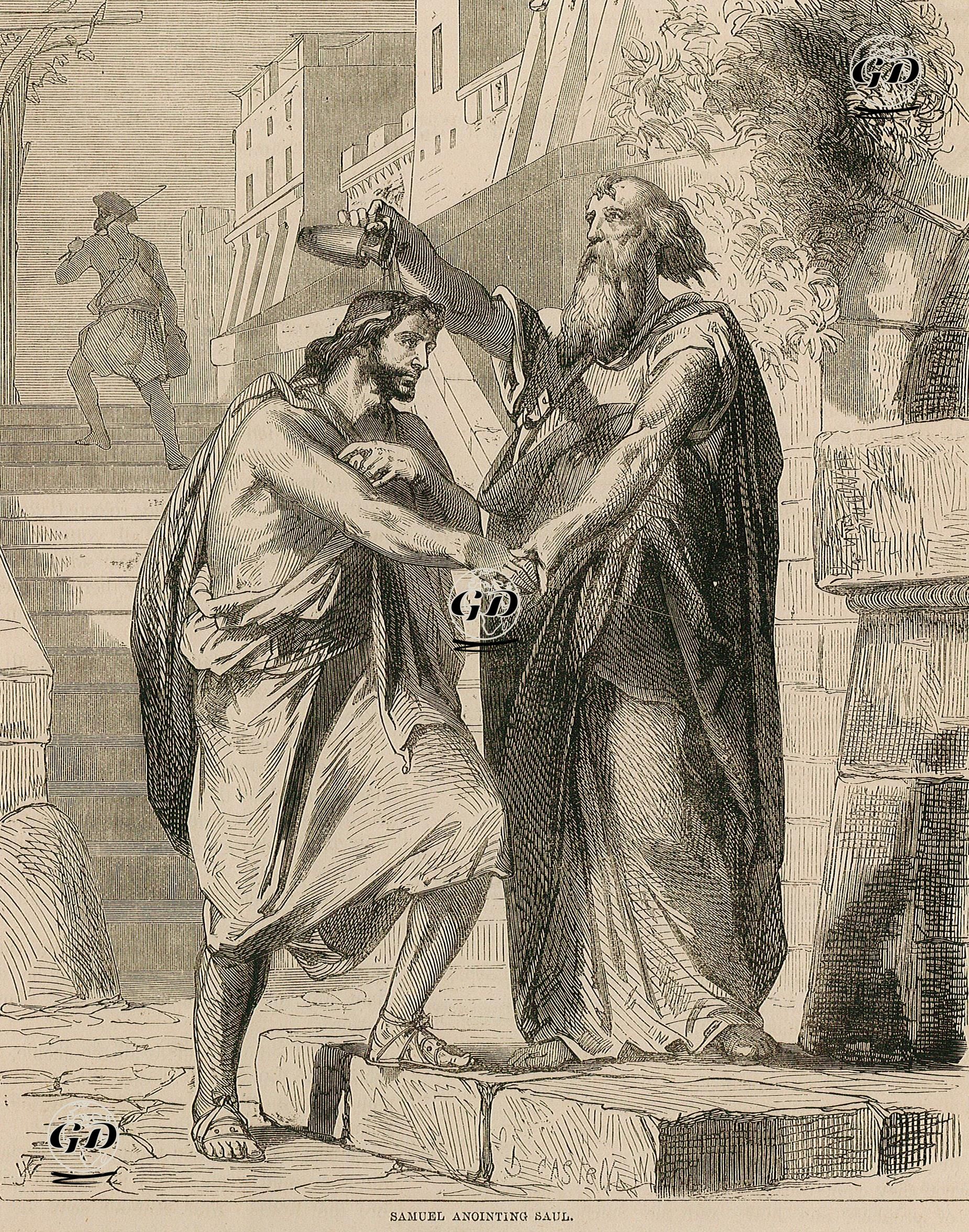 Samuel Anointing Saul -  - 1860's