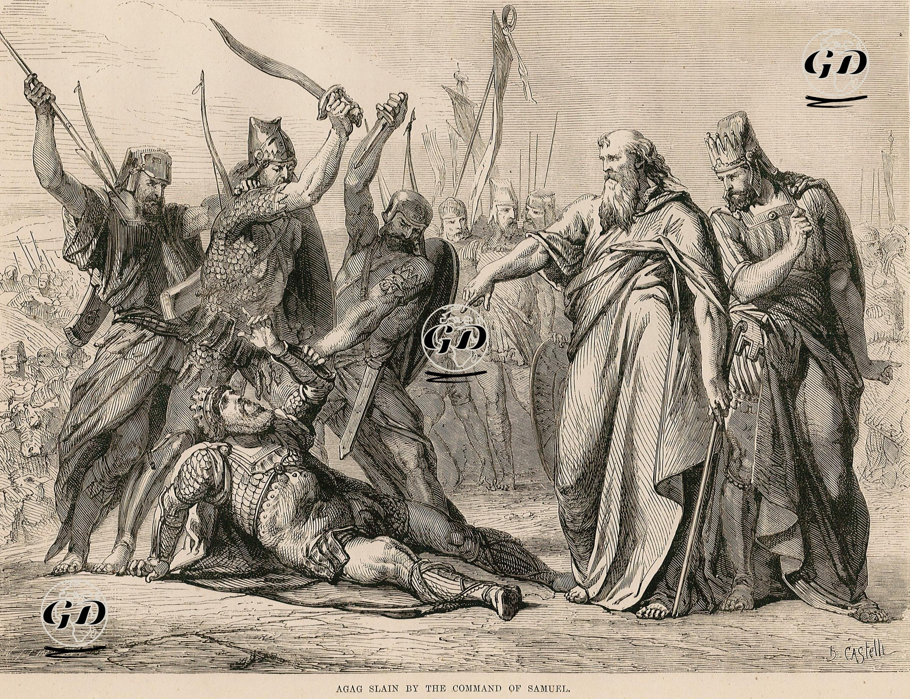 Agag Slain By The Command By Samuel -  - 1860's