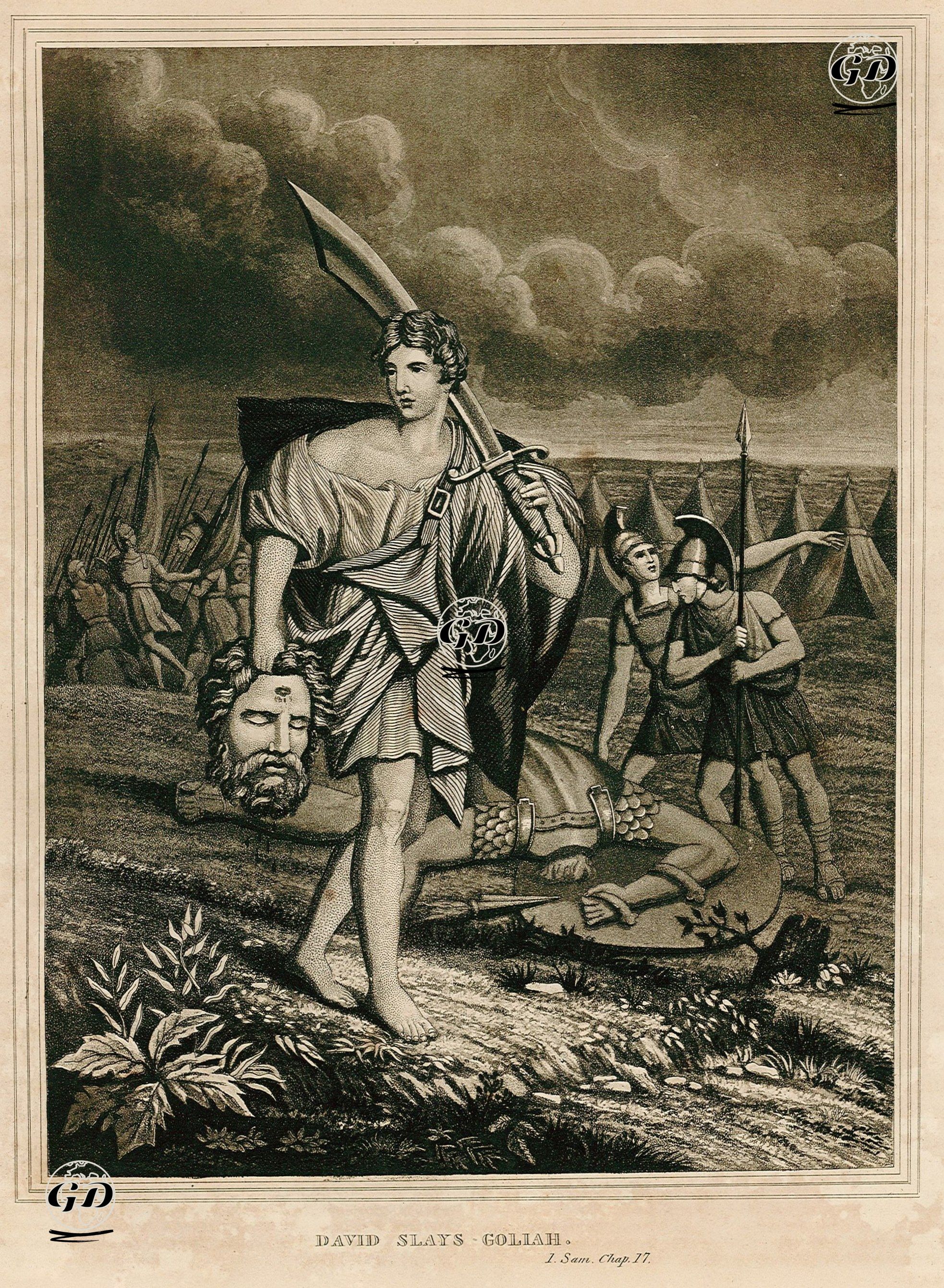 Hazreti Davud'un Golyatı (Calut) Öldürmesi, 1.Samuel, Chapter (Bölüm) 17. -  - 1835