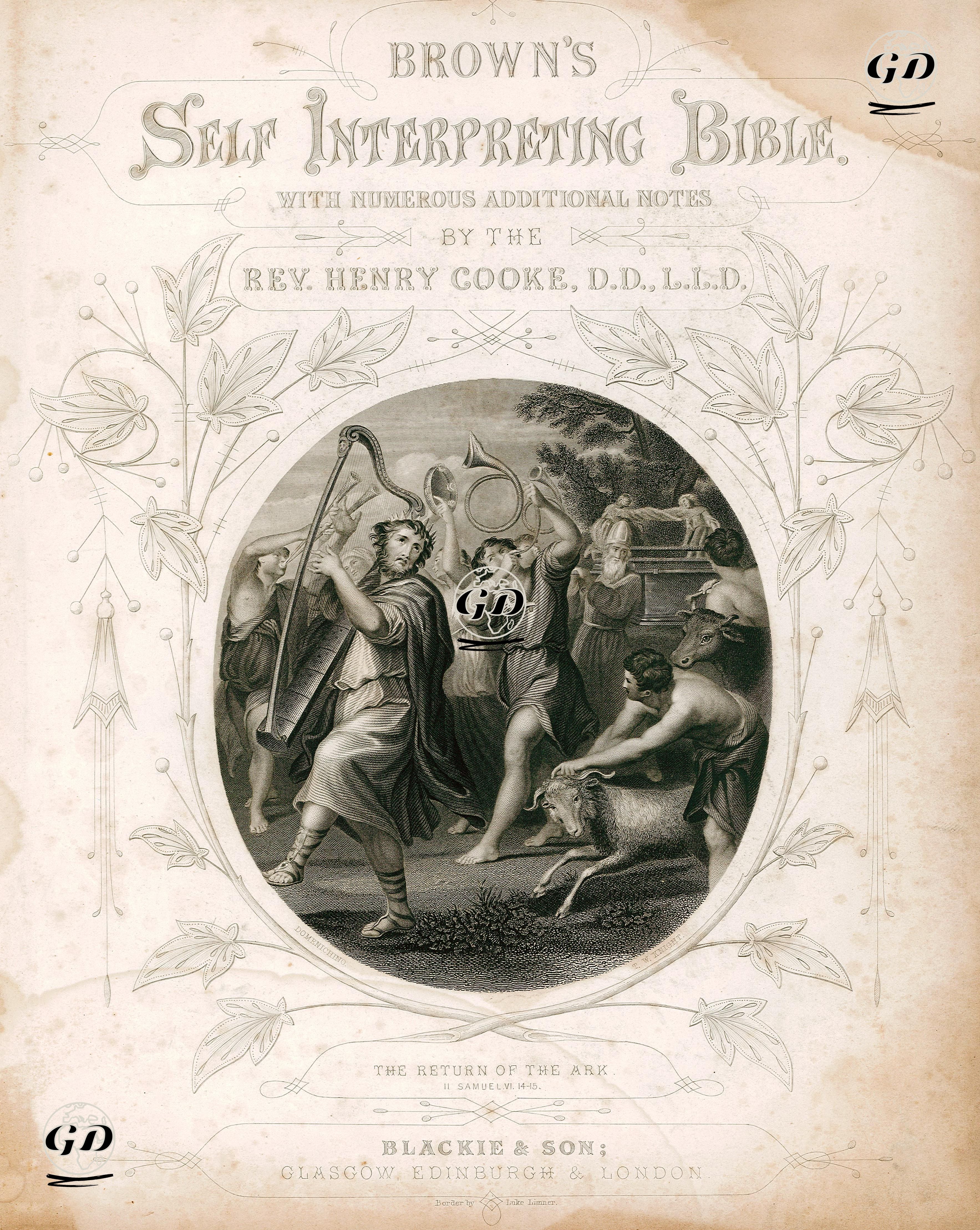 Hazreti Davud'un Kutsal Sandığı Getirmesi, II. Samuel, Chapter (Bölüm) VI. Verse (Ayet) 14-15.  - Domenico Zampieri(1581-1641) - 1864