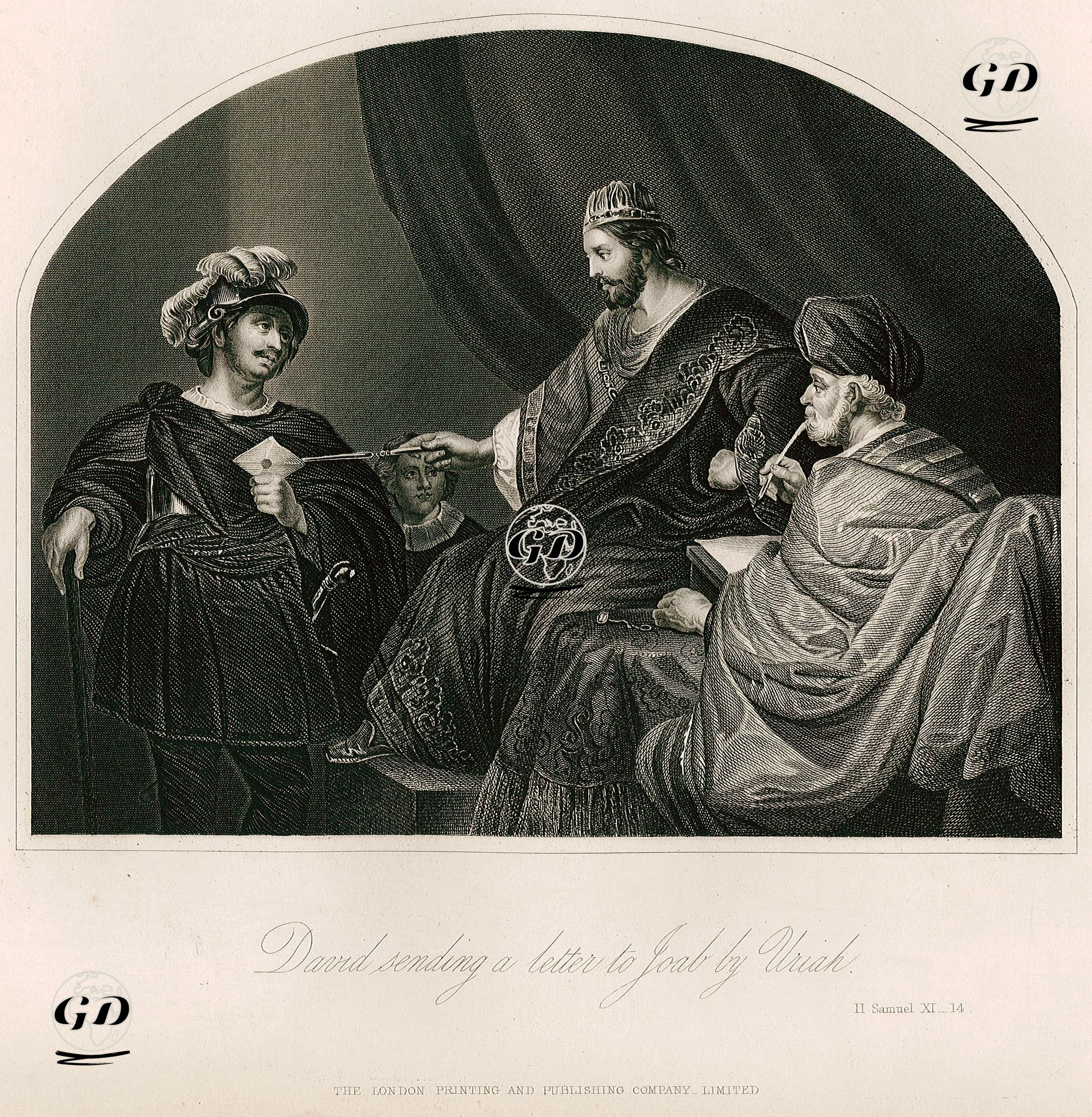Hazreti Davud'un Uriya Aracılığıyla Yoava'ya Mektup Göndermesi, II. Samuel, Chapter (Bölüm) XI. Verse (Ayet) 14 -  - 1860