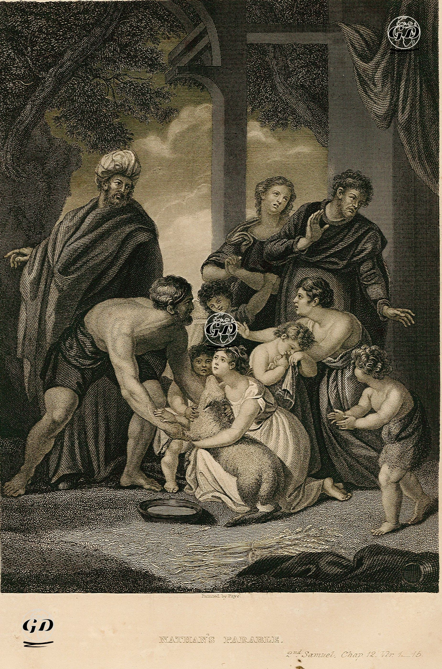 Nathan's Parable, 2nd Samuel, Chap. 12. Ver 1.-15. - Richard Morton Paye (1750-1821) - 1835