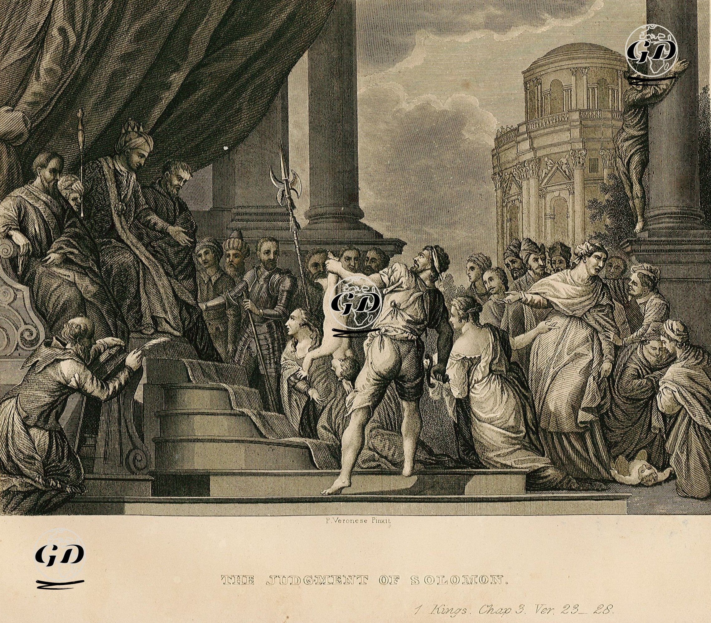 The Judgment Of Solomon, I.Kings Chap. 3 Ver. 23.-28. - Paolo Veronese (1528-1588) - 1835