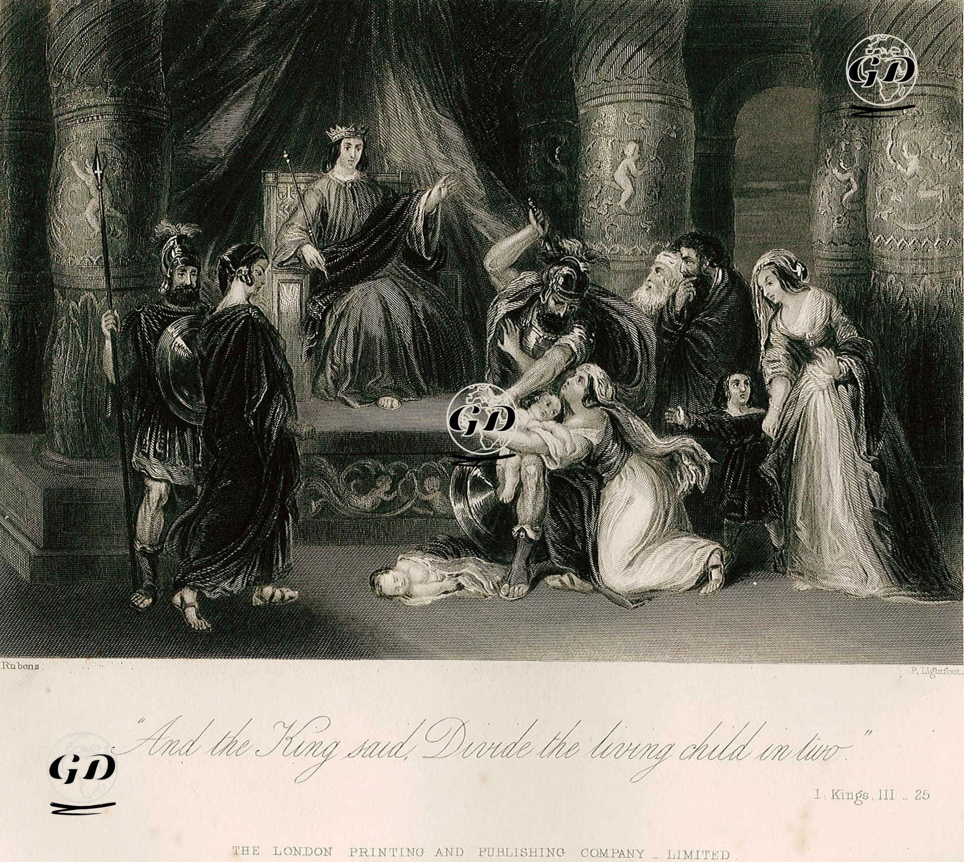 And The King Said, Divide The Living Child In Two, I. Kings III. 25. - Peter Paul Rubens(1577-1640) - 1860