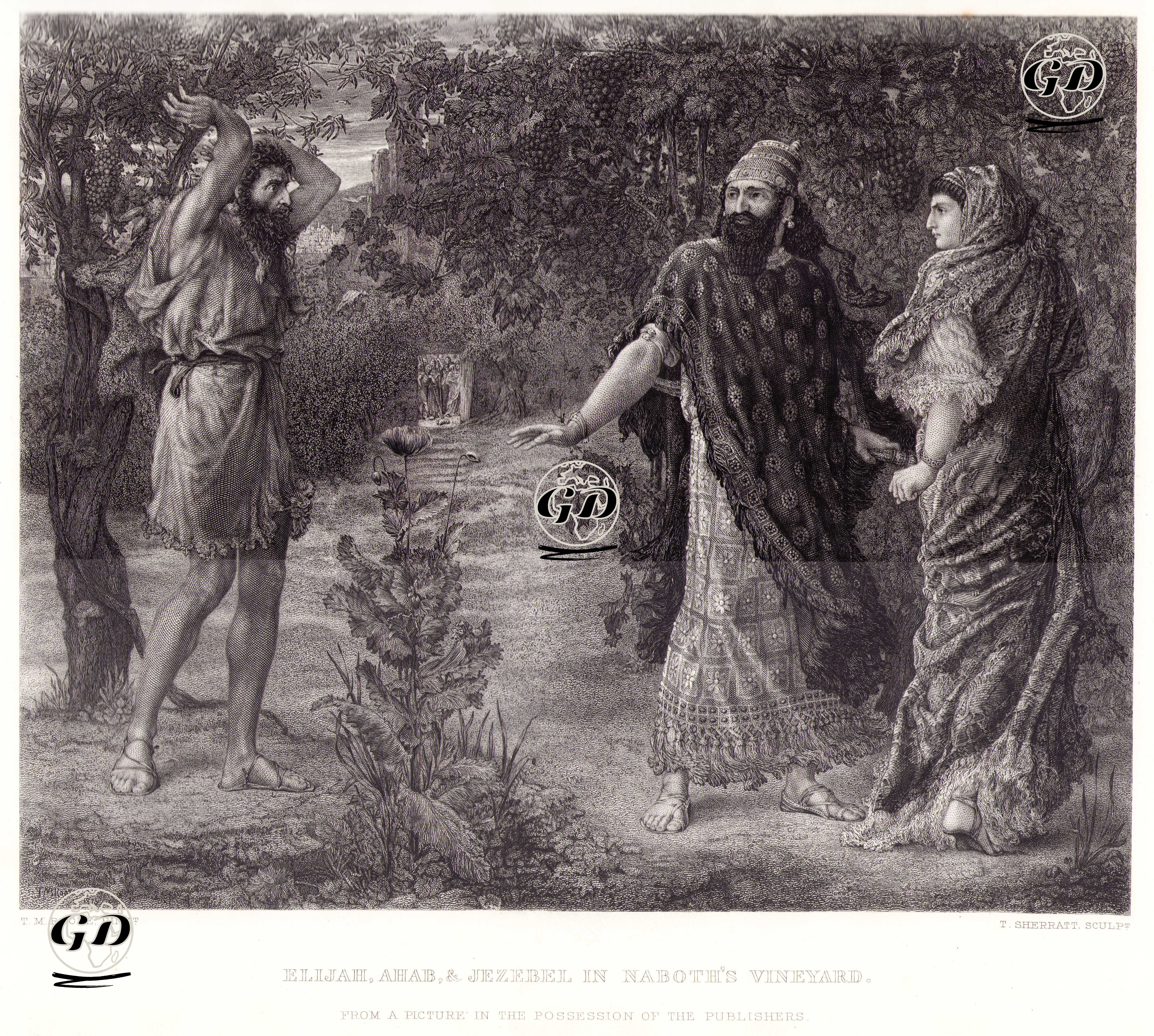 Hazreti İlyas, Ahav, İzebel Ve Yizreelli Navotun Bağı - Thomas Matthews Rooke (1842-1942) - 1880