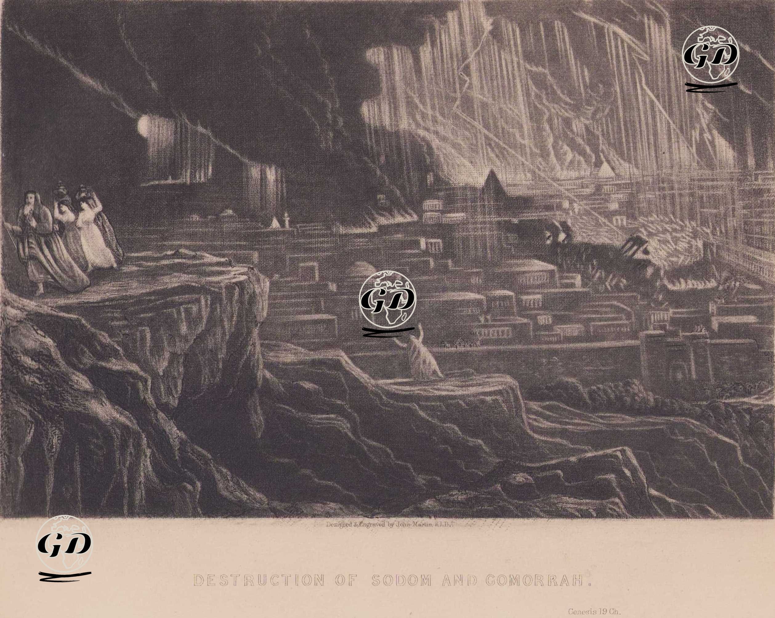 Destruction Of Sodom And Gomorrah, Genesis 19. Ch. - John Martin (1789-1854) - 1831