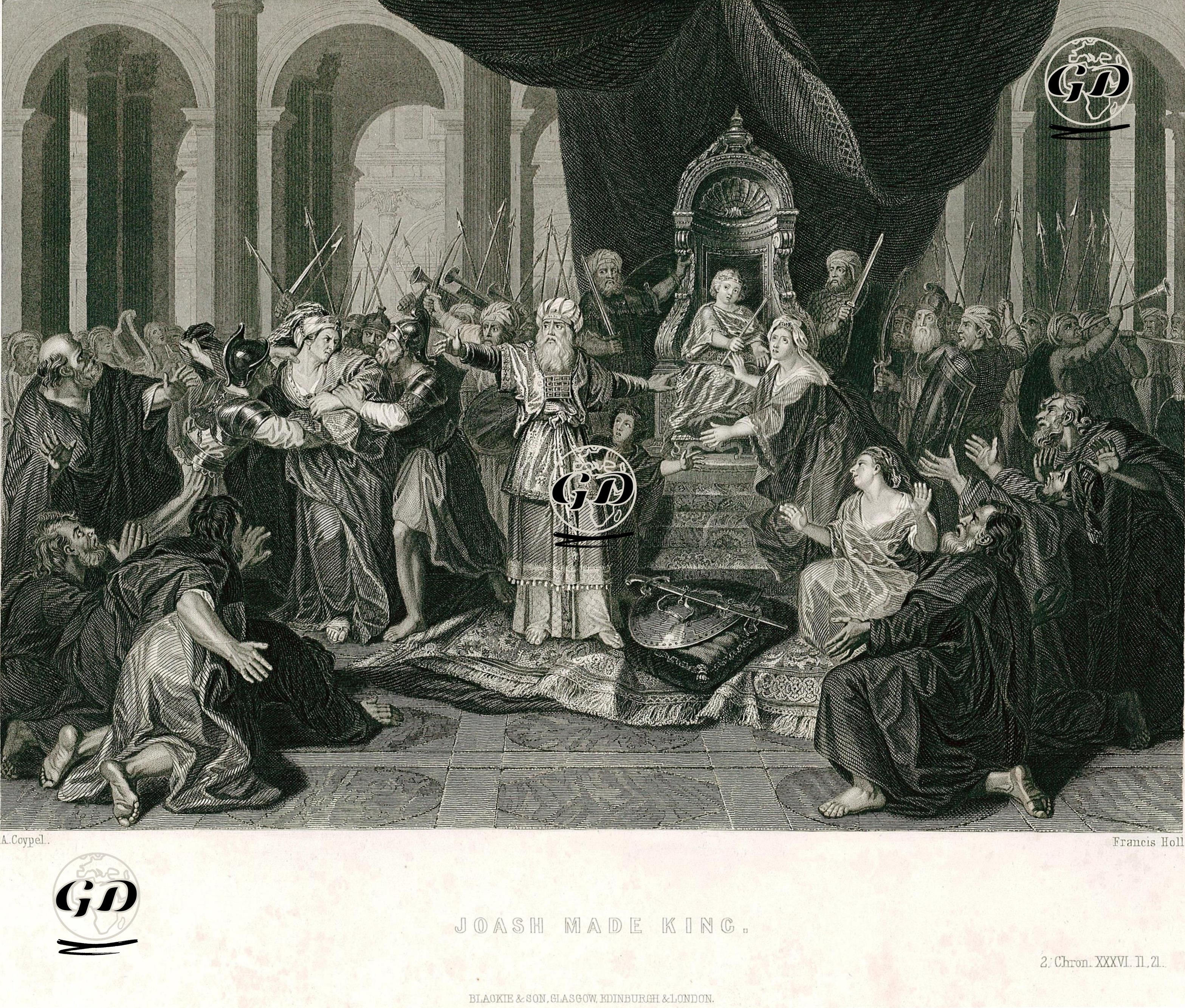 Yoaş'ın Yahuda Kralı Olması - Antoine Coypel (1661-1722) - 1860's