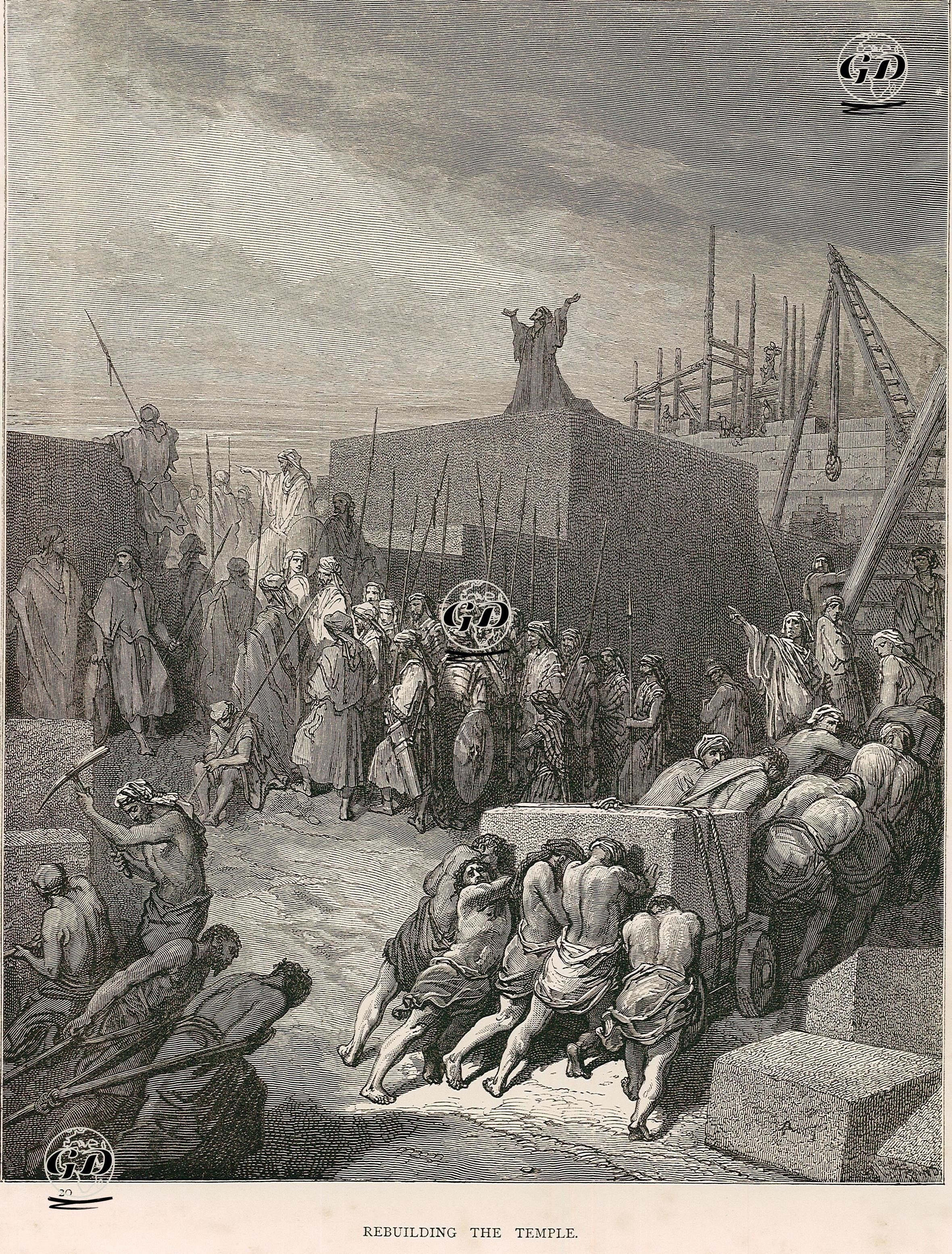 Tapınağın Yeniden Yapılması - Gustave Dore (1832-1883) - 1860's