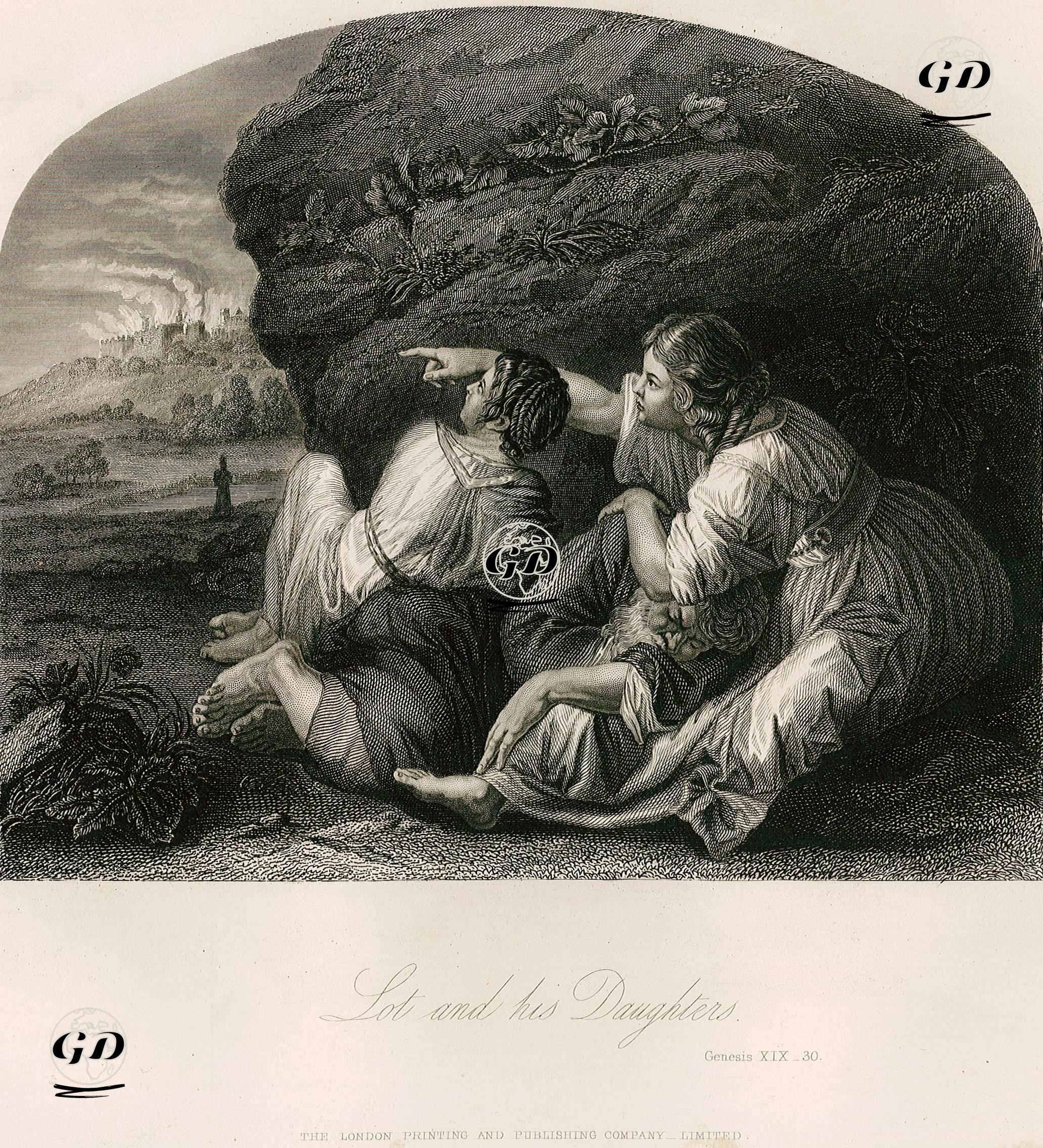 Lot And His Daughter, Genesis XIX. 30. -  - 1860