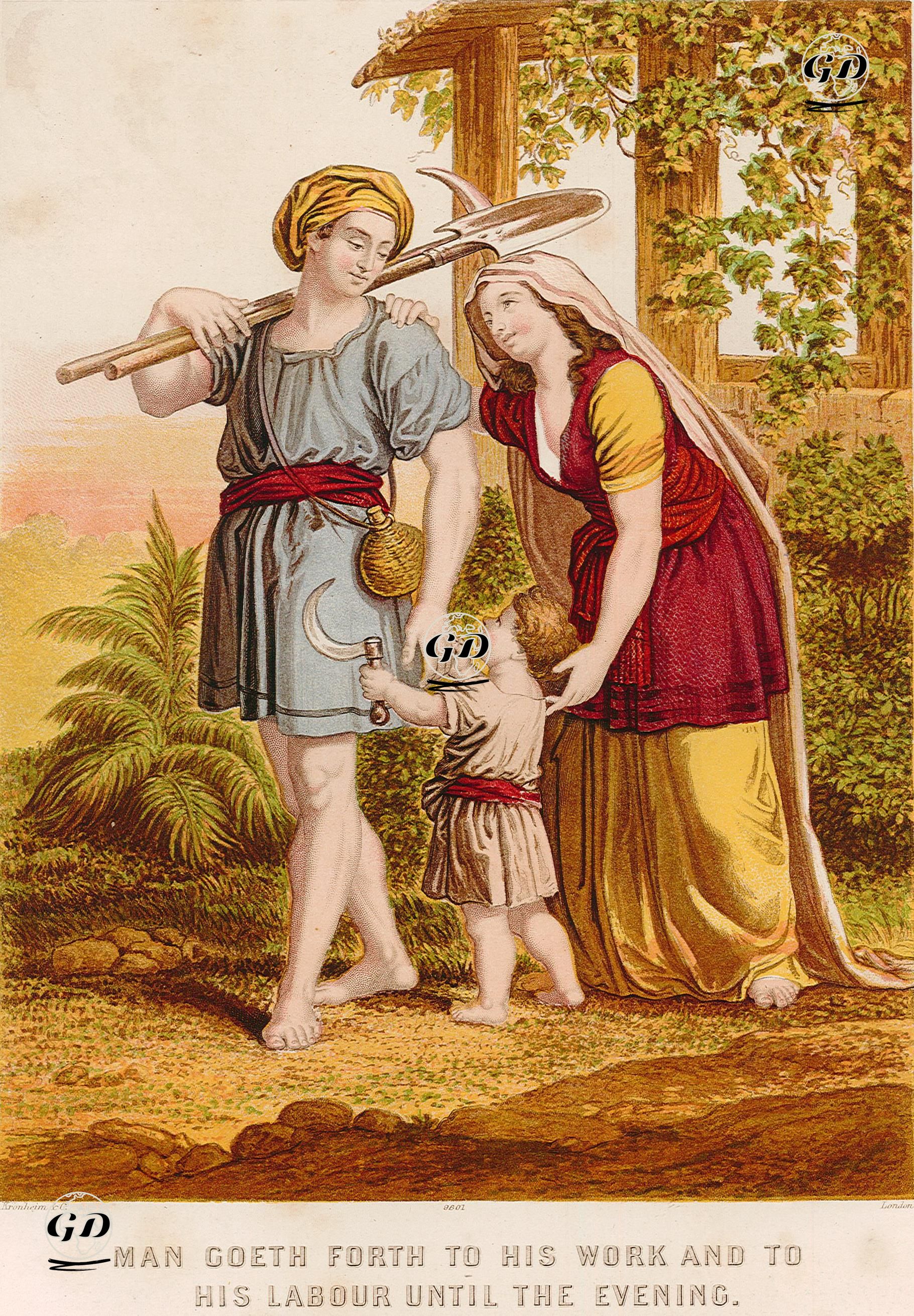 Man Goeth Forth To His Work And To His Labour Until The Evening -  - 1860's