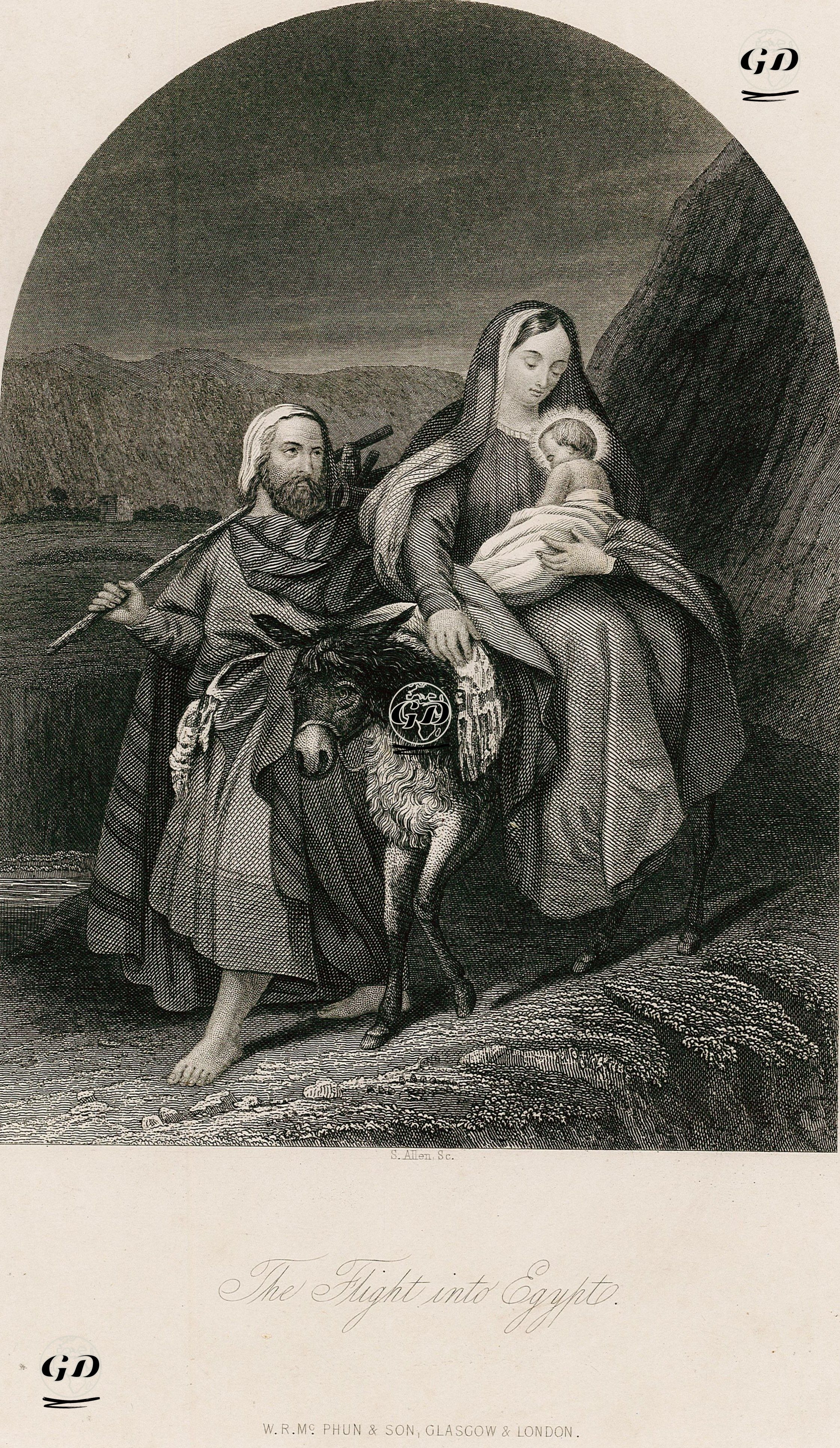 Hazreti İsa'nın Hazreti Yusuf ve Hazreti Meryem ile Beraber Mısır'a Gitmesi -  - 1860's