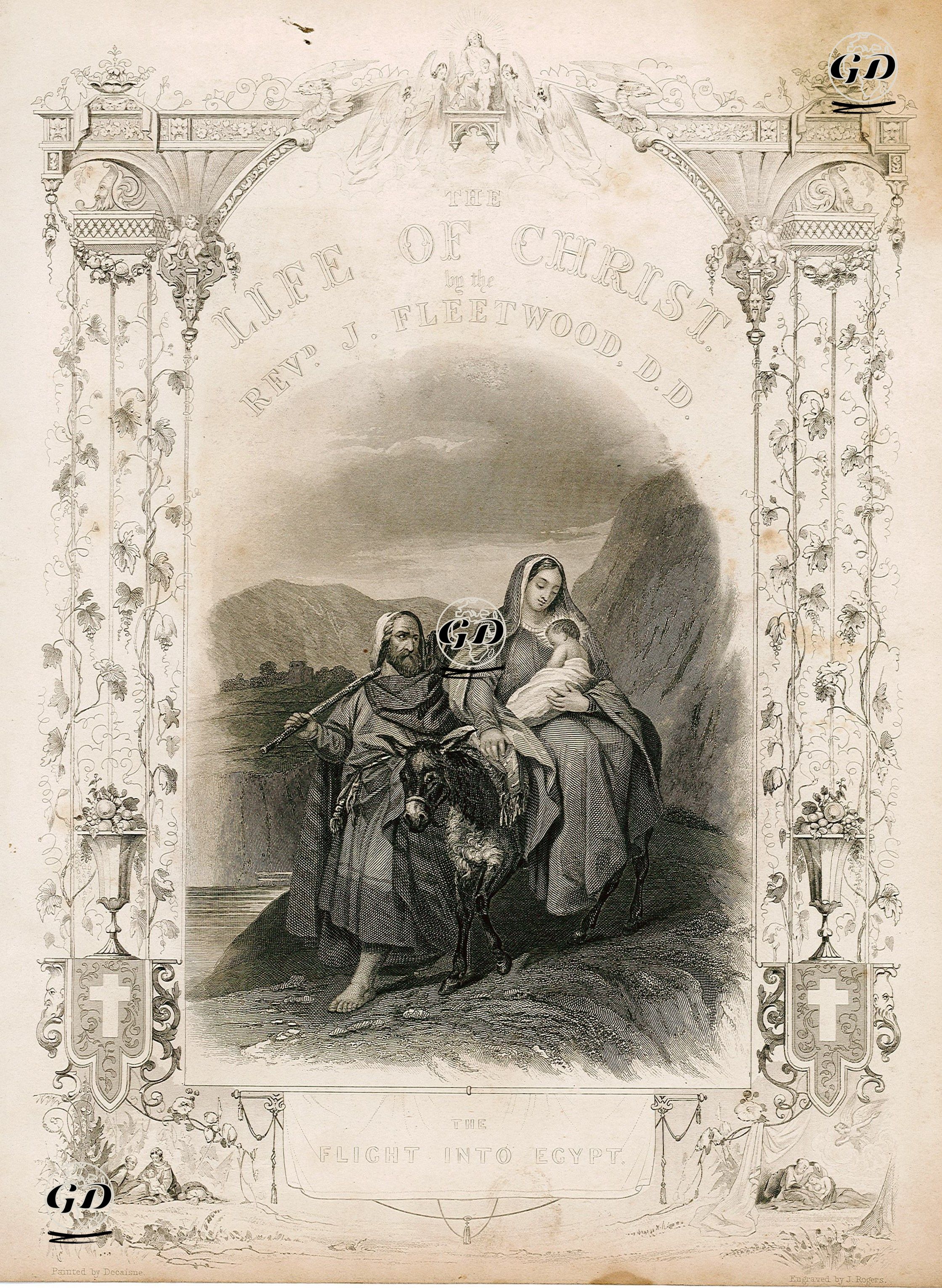 The Flight into Egypt - Henri Decaisne(1799-1852) - 1845