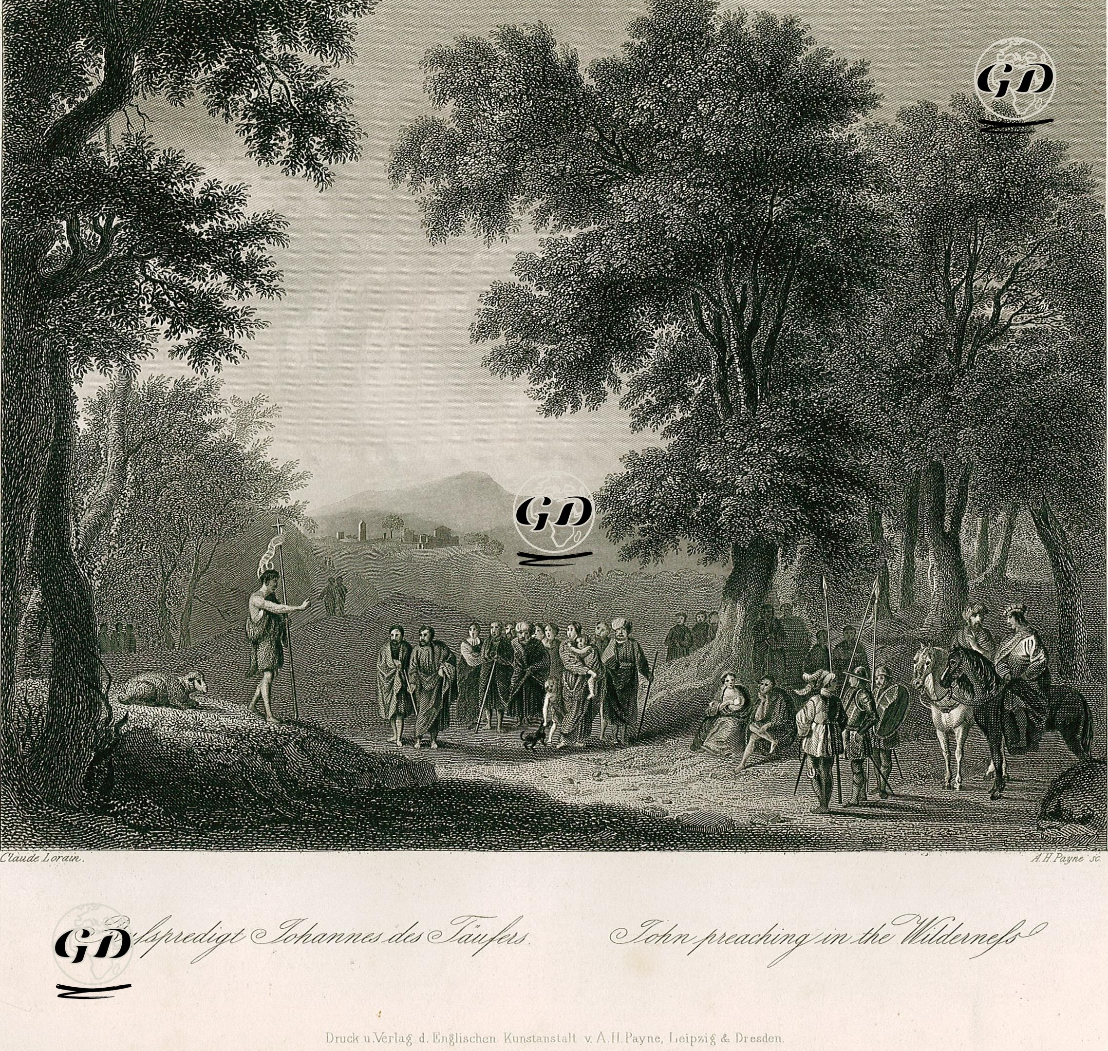 Hazreti Yahya'nın Kırlarda Vaaz Vermesi - Claude Lorrain (1600-1682) - 1850's