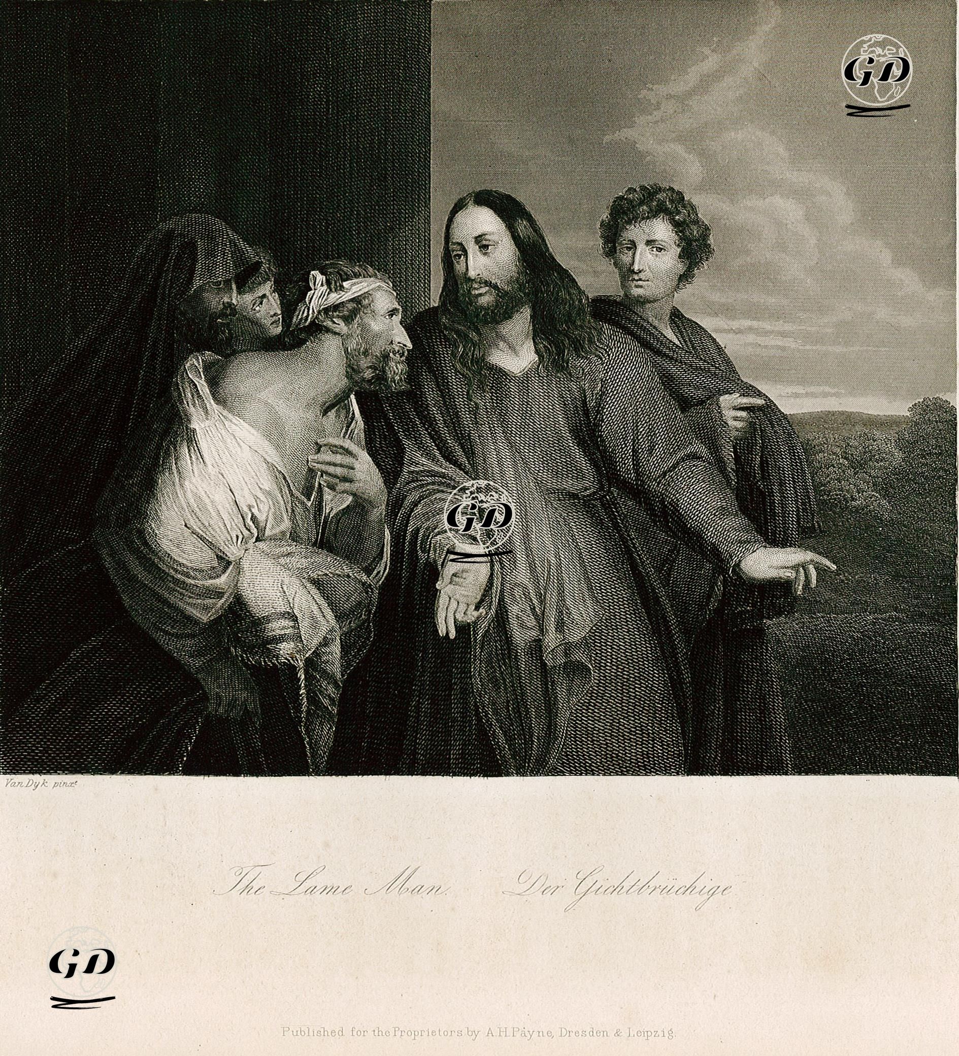 The Lame Man - Der Gichtbrüchige - Anthony Van Dyck (1599-1641) - 1850's